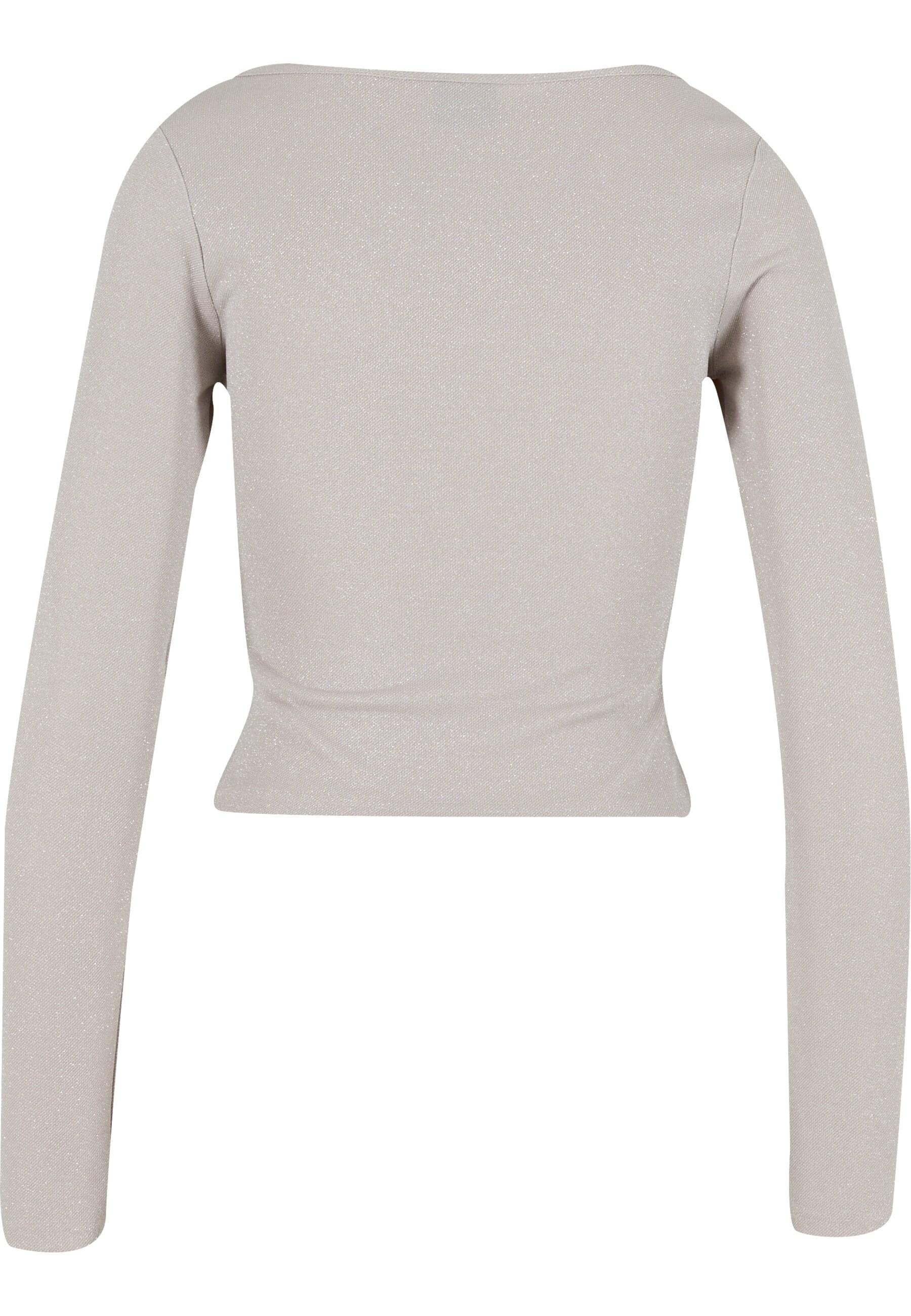 URBAN CLASSICS T-Shirt "Urban Classics Ladies Glitter Square Neck Longsleev günstig online kaufen