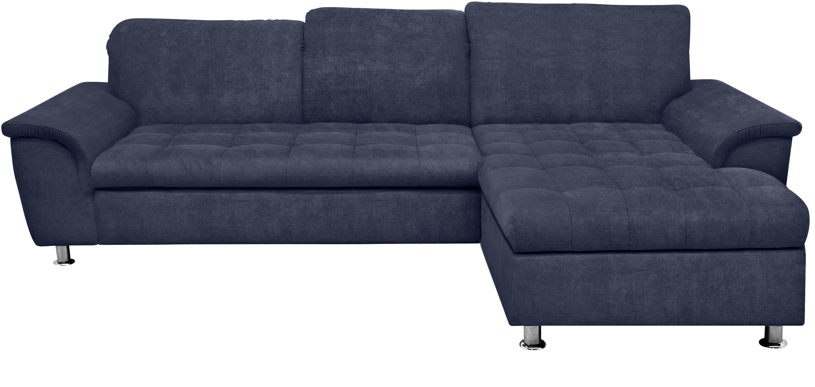 DOMO collection Ecksofa "FRANZI 278x170x81 cm, Steppung im Sitzbereich, L-Form" wahlweise mit Bettfunktion, Bettkasten und Kopfteilverstellung