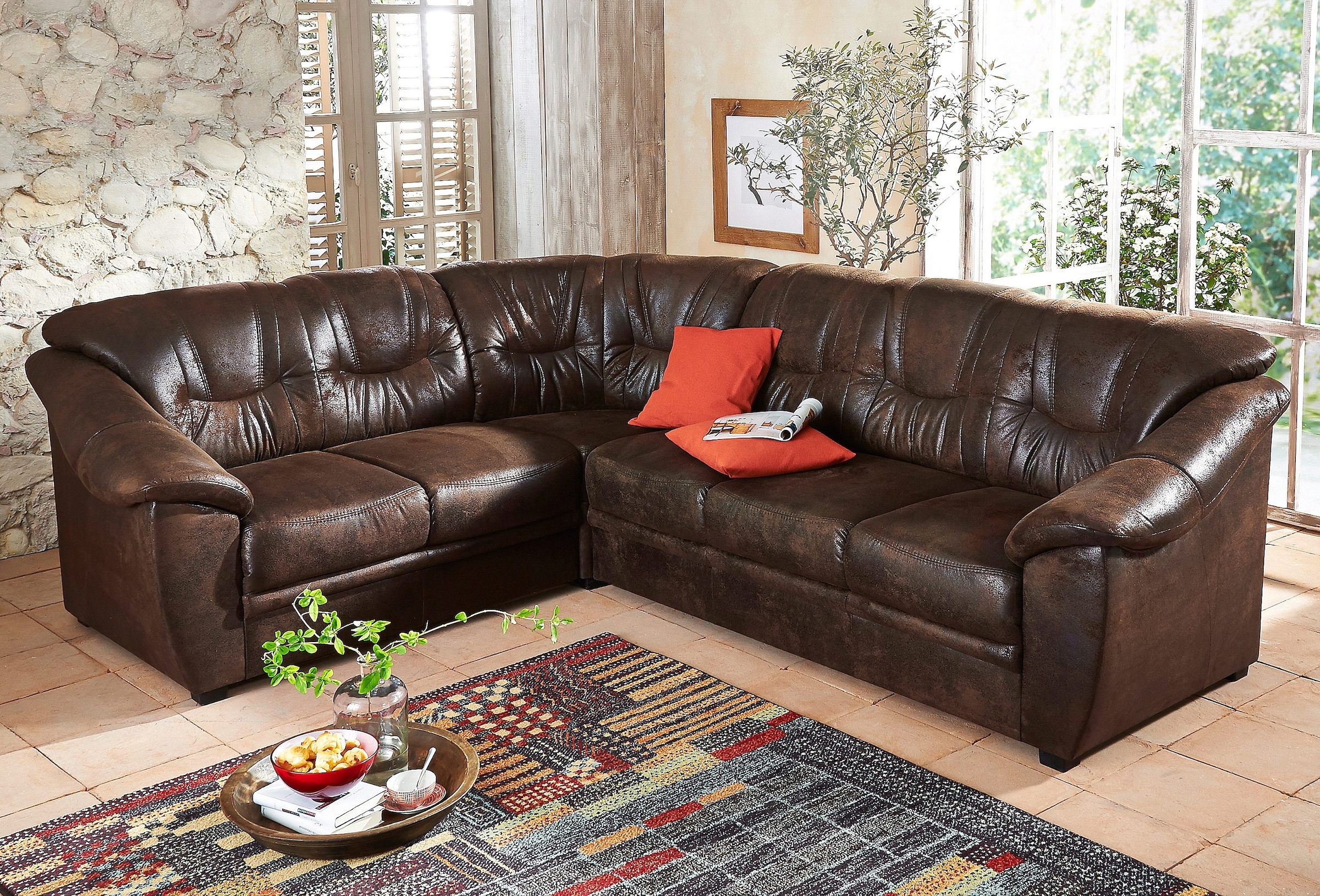Home affaire Ecksofa "Savona L-Form, B: 262 cm" mit Federkern günstig online kaufen