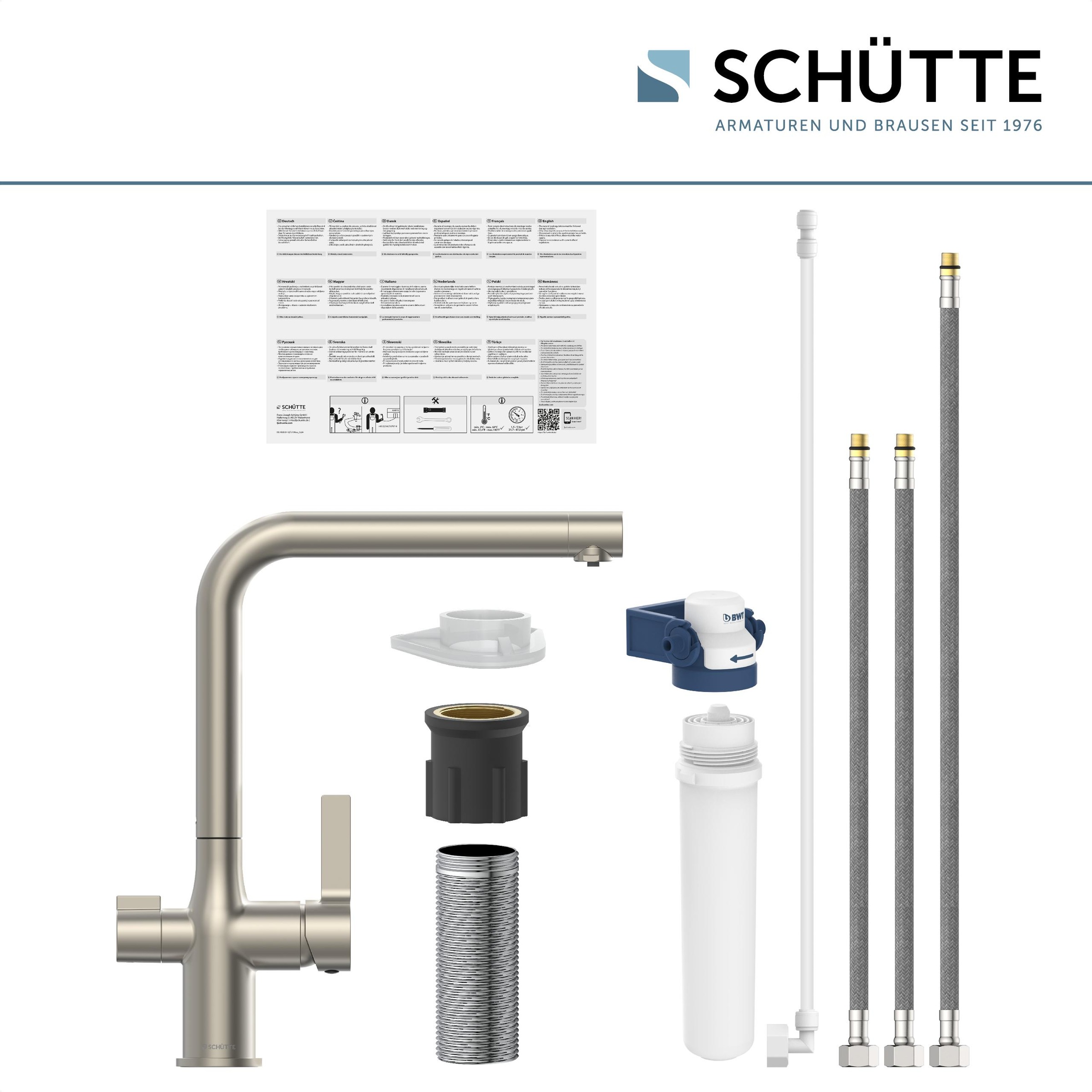 Schütte Spültischarmatur »AQUASTAR PRO«, mit Filtersystem für Trinkwasser, praktische Cold-Start-Funktion