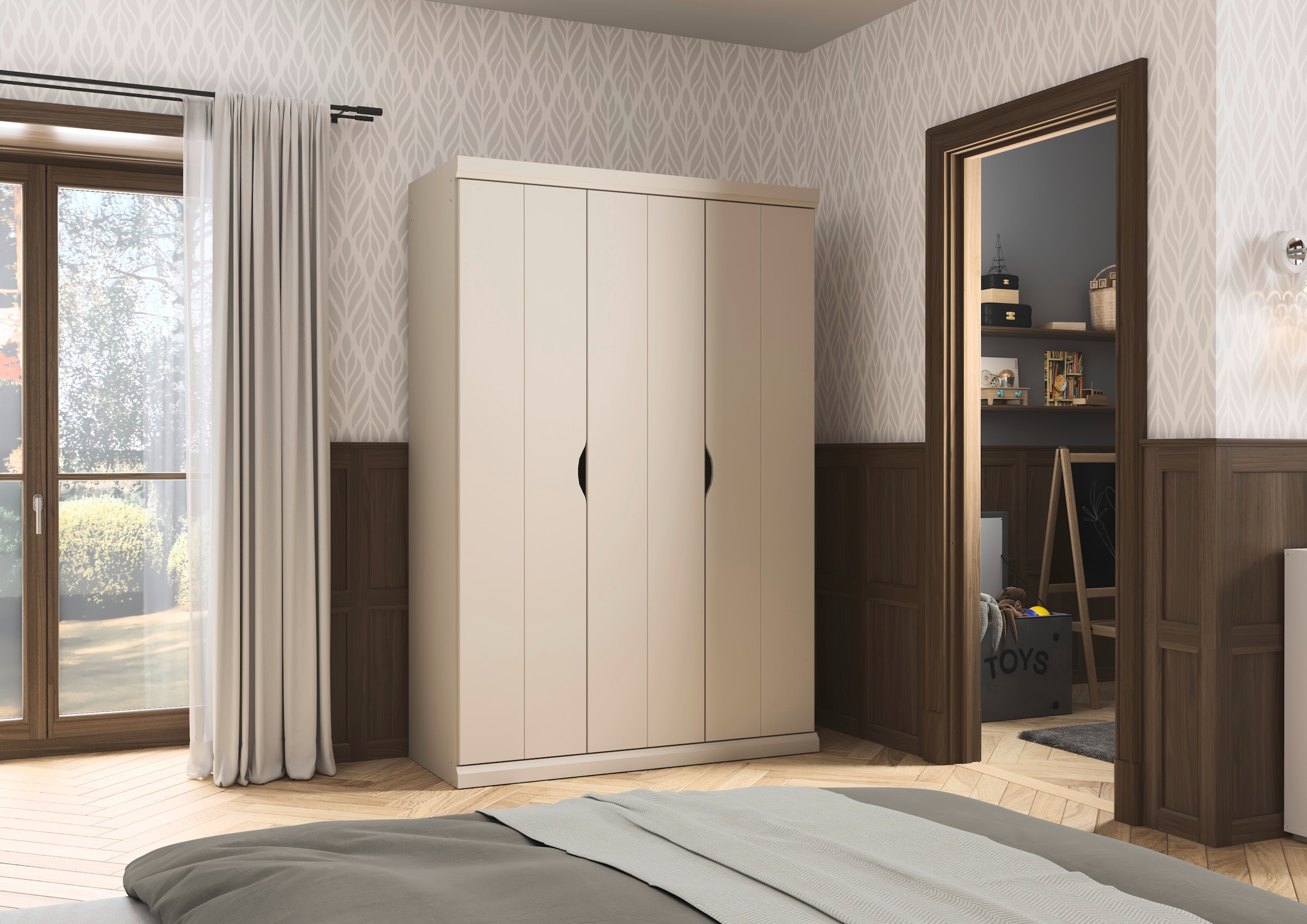 rauch Kleiderschrank »Marlene«, (in 3 verschiedenen Ausstattungen BASIC/CLASSIC/PREMIUM), in 3 Breiten 91/136/181 cm im Landhaus-Stil MADE IN GERMANY