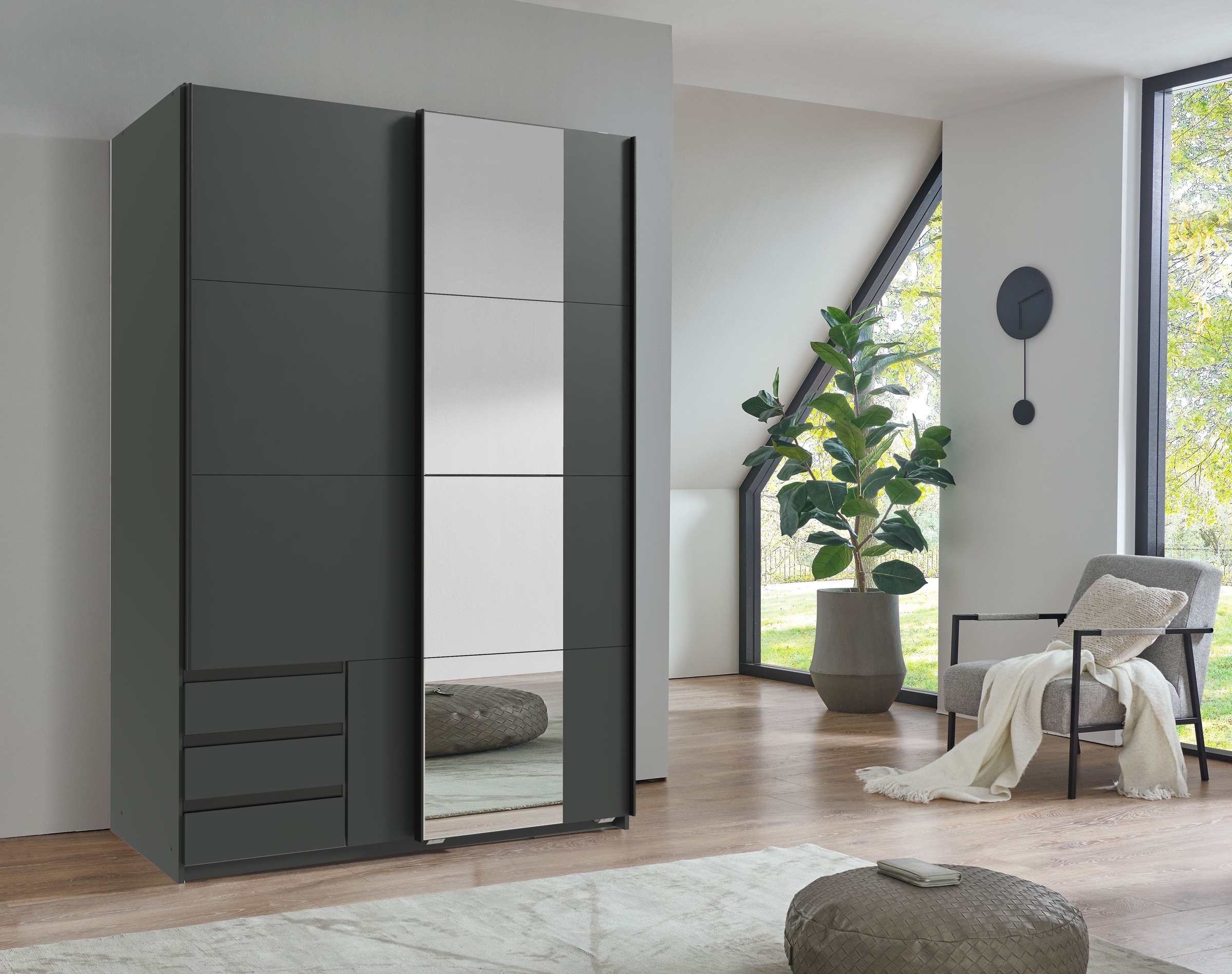 Wimex Schwebetürenschrank "Emden moderner Kleiderschrank mit Spiegel und Sc günstig online kaufen