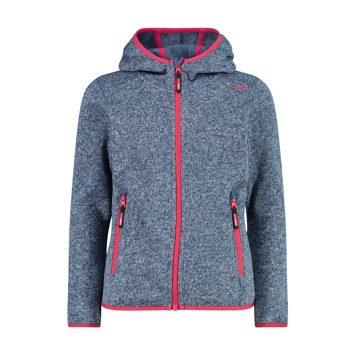 CMP Strickfleecejacke »KID G JACKET FIXED HOOD« mit Kapuze mit Kapuze, wärmeisolierend, windabweisend, wasserabweisend