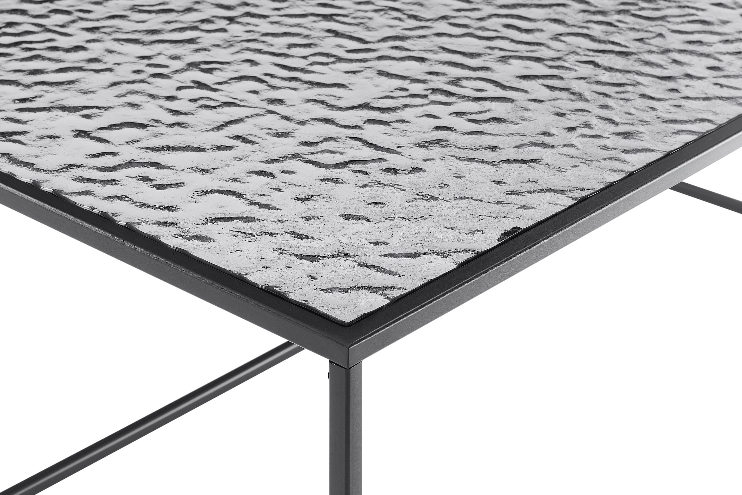 SalesFever Couchtisch, (1 St.), Glasplatte mit Strukturoptik