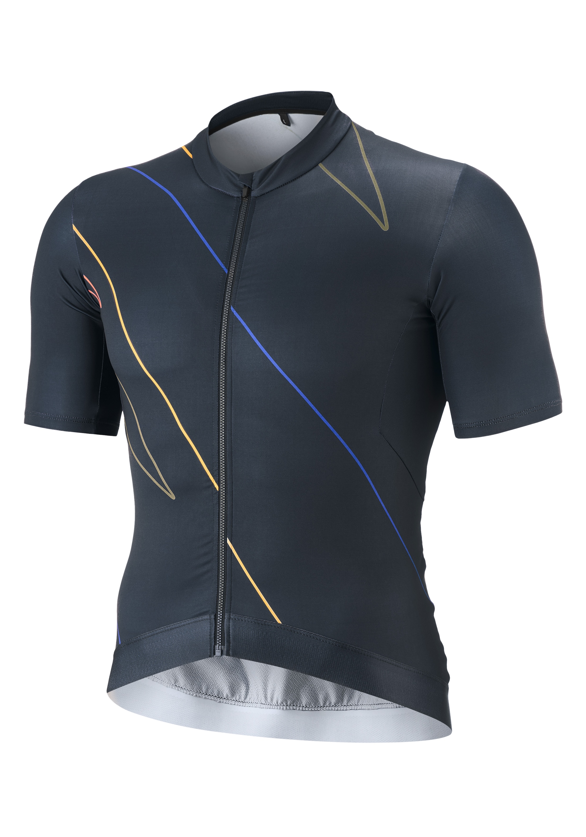 Gonso Radtrikot »Road Jersey Print M«, Herren Fahrradtrikot kurzarm, Full-Zip Trikot, Rückentasche, Slim Fit