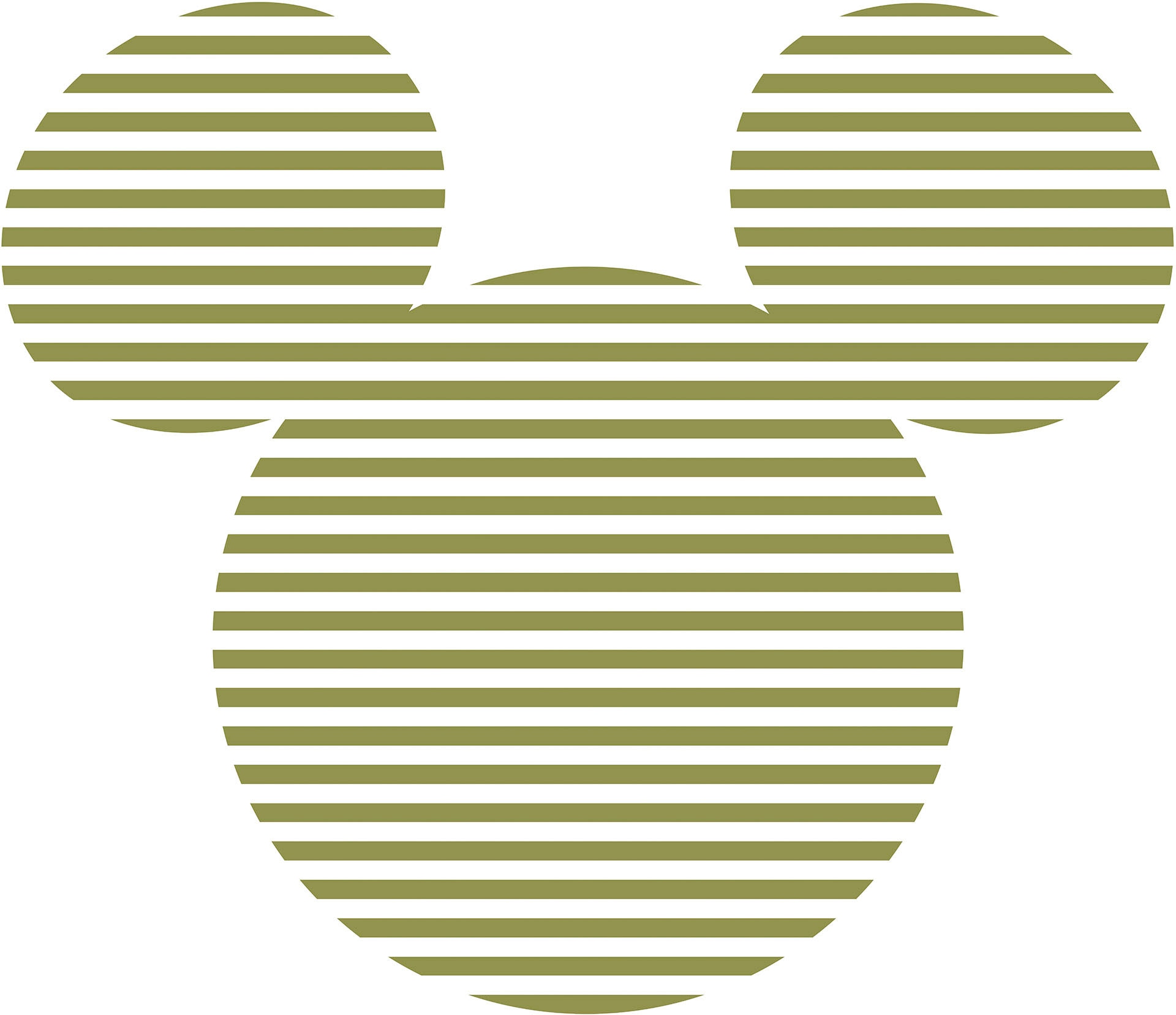 Komar Stripes«, und cm rund BAUR Wandtattoo (Breite St.), 125x125 x »Mickey | Höhe), Head selbstklebend (1