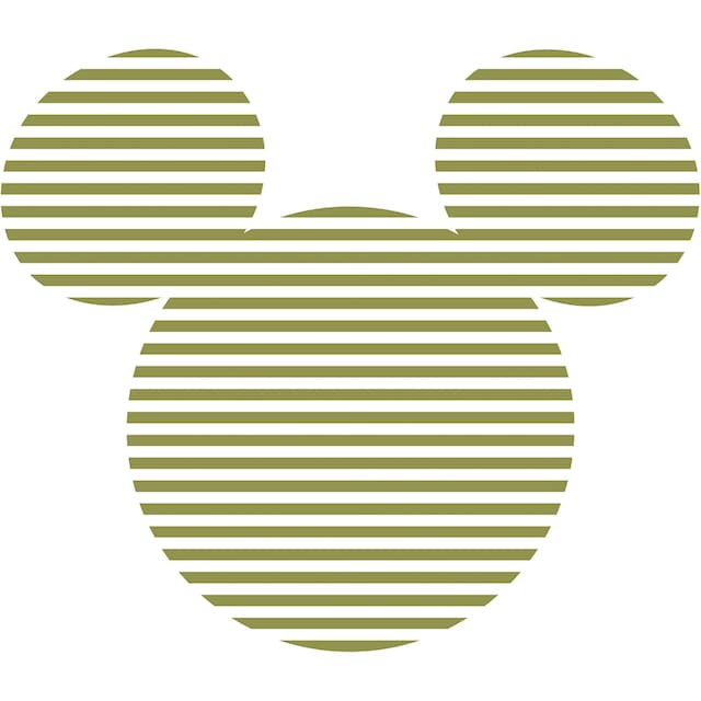 Komar Wandtattoo »Mickey Head Stripes«, (1 St.), 125x125 cm (Breite x Höhe),  rund und selbstklebend | BAUR