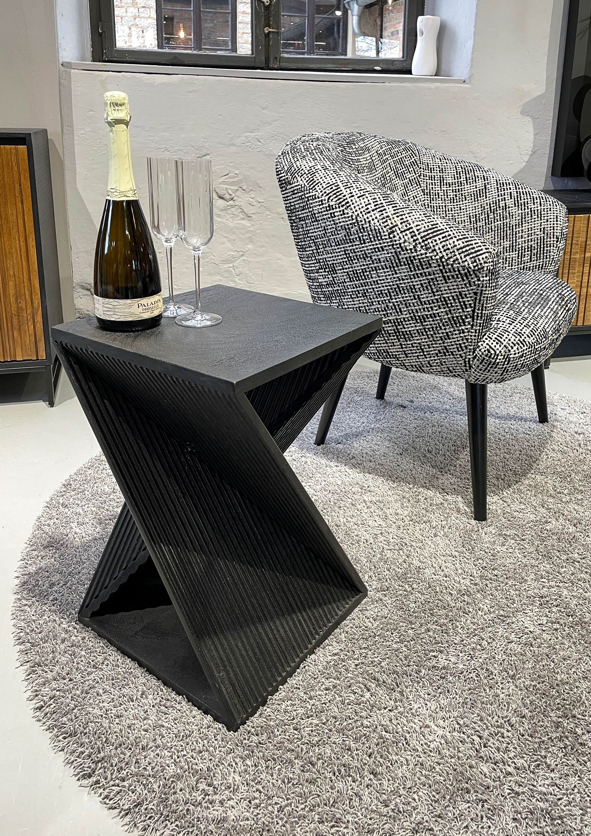 Gutmann Factory Beistelltisch, im Landhausstil - Echtholzoptik Details, Breite 77 cm