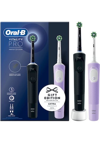 Oral B Elektrische Zahnbürste »Vitality Pro«, 2 St. Aufsteckbürsten, 3 Putzmodi,... kaufen