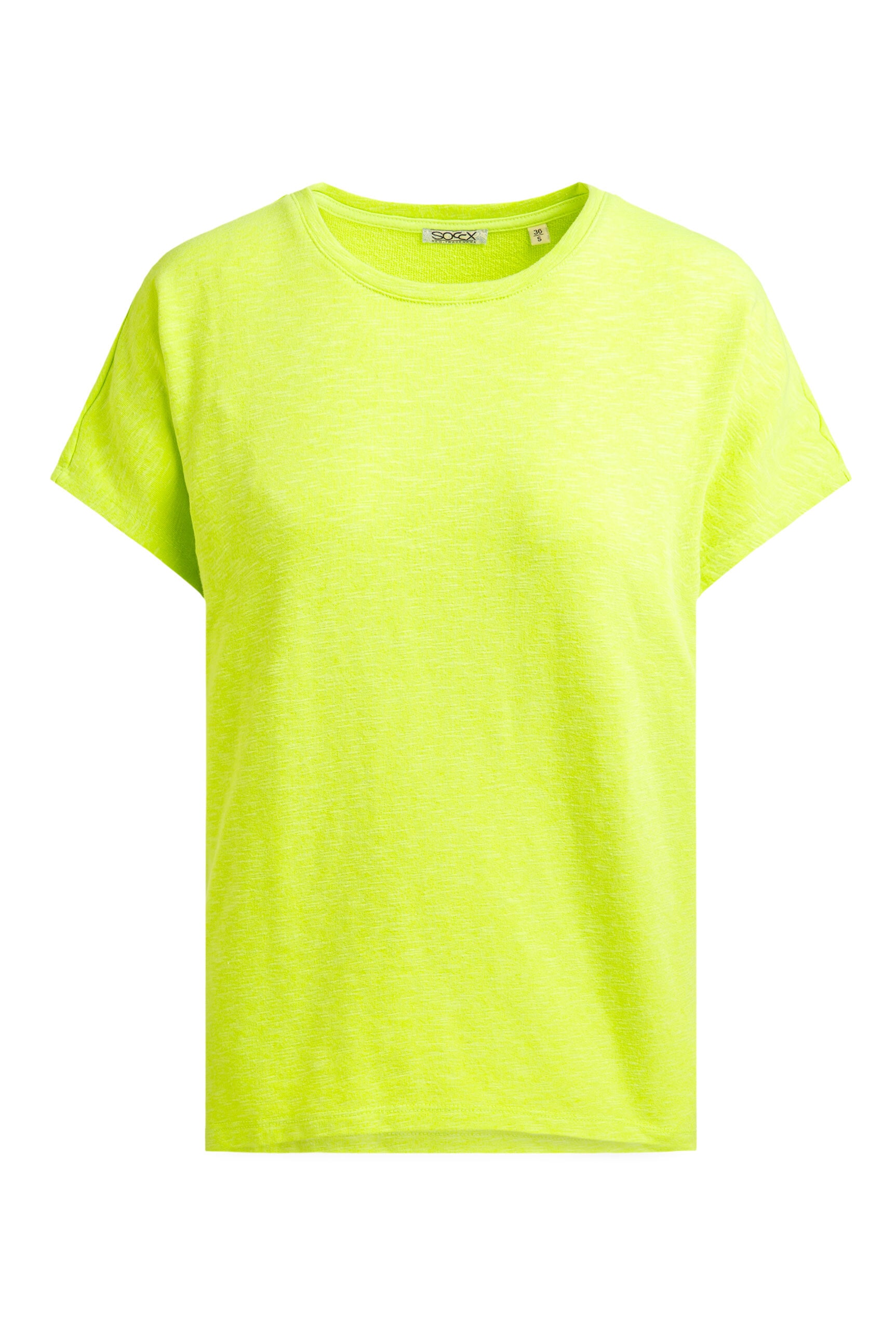 SOCCX Rundhalsshirt mit längerer Rückenpartie