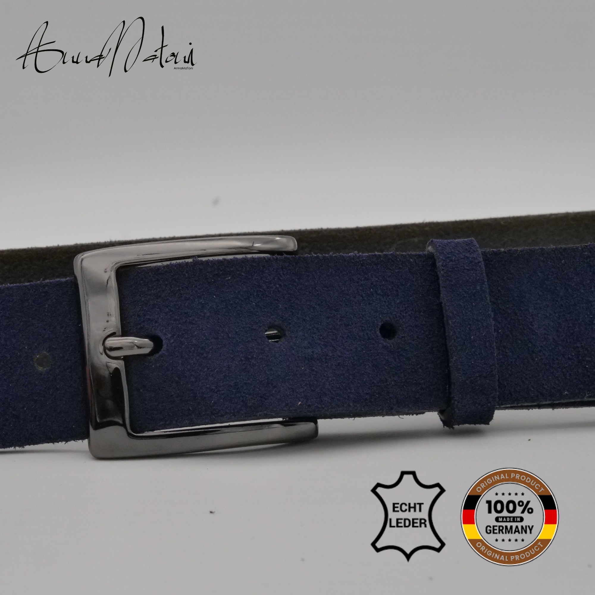 AnnaMatoni Ledergürtel "AnnaMatoni Damen Ledergürtel in hochwertigem Velour günstig online kaufen