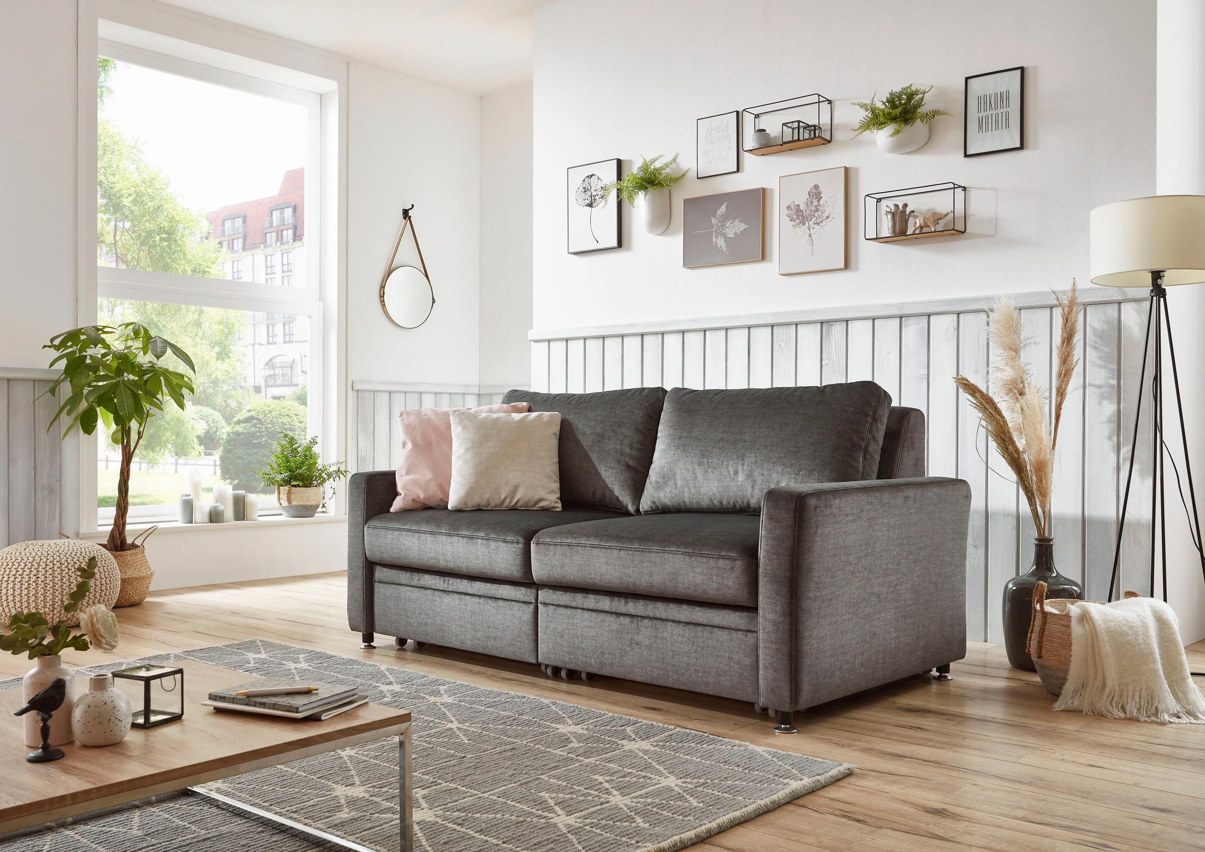 Die PlanBar Schlafsofa »MP-PD19021«, mit Längsschläferfunktion 80 bzw. 160x210 cm