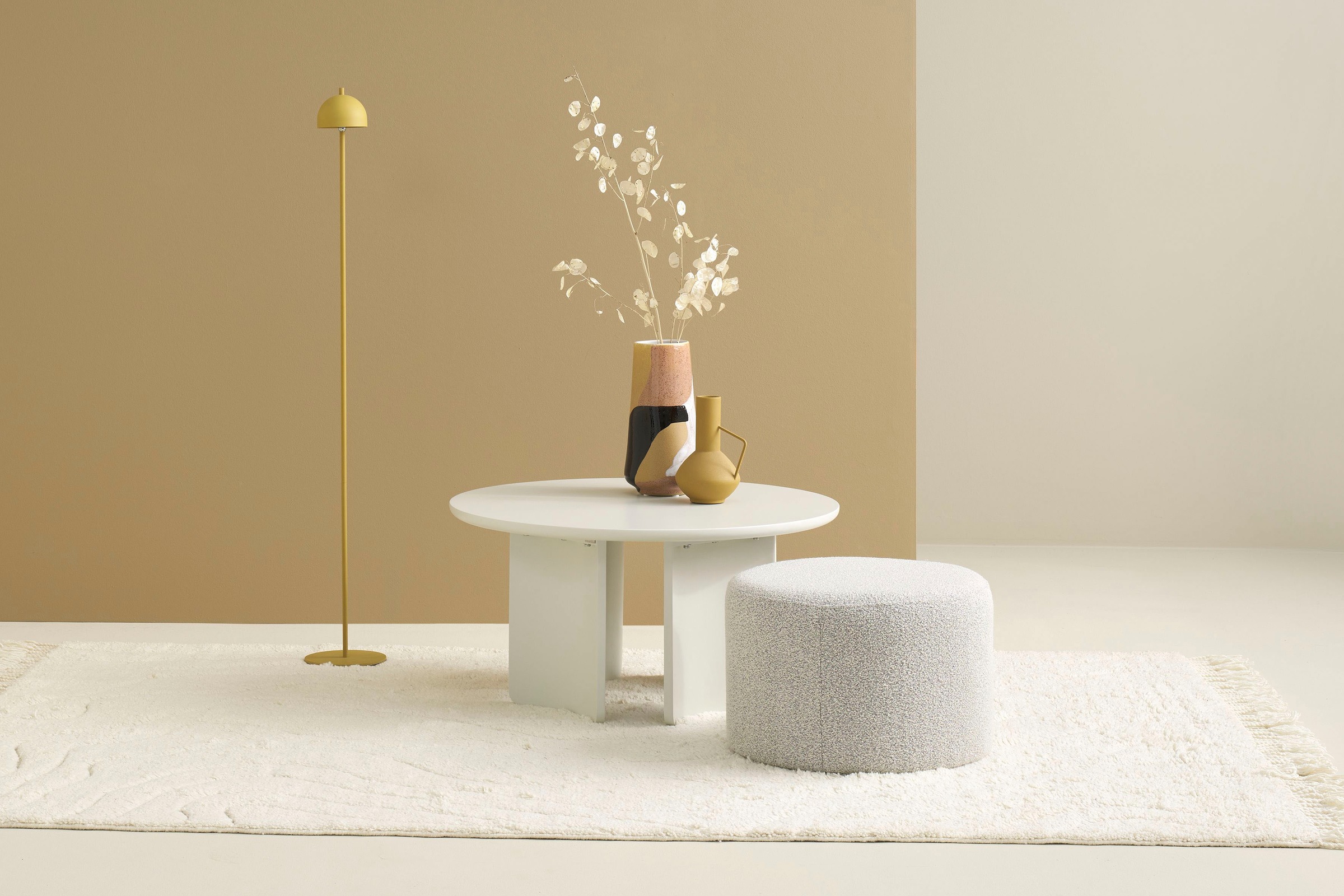 SCHÖNER WOHNEN-Kollektion Couchtisch »MOLDE« 1 Stk. tlg. 80 cm, mit variabel montierbarem Untergestell