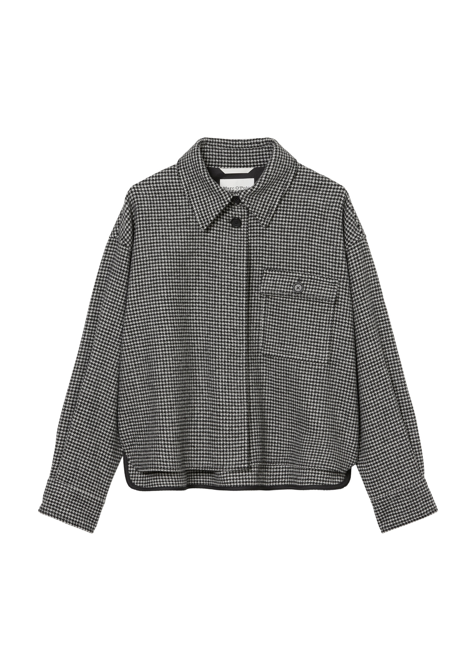 Marc O'Polo Kurzjacke »mit lässigem Hahnentritt-Muster«, ohne Kapuze