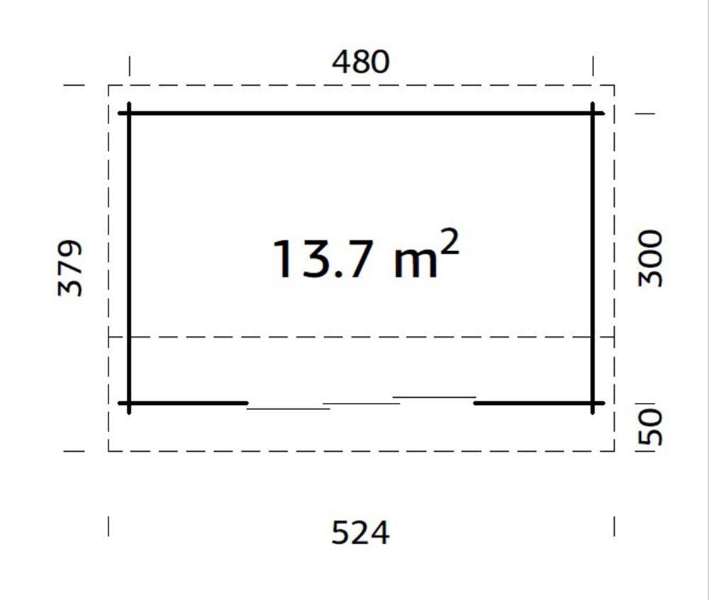 Palmako Gartenhaus »Ines 13,7 m², Slide Plus«