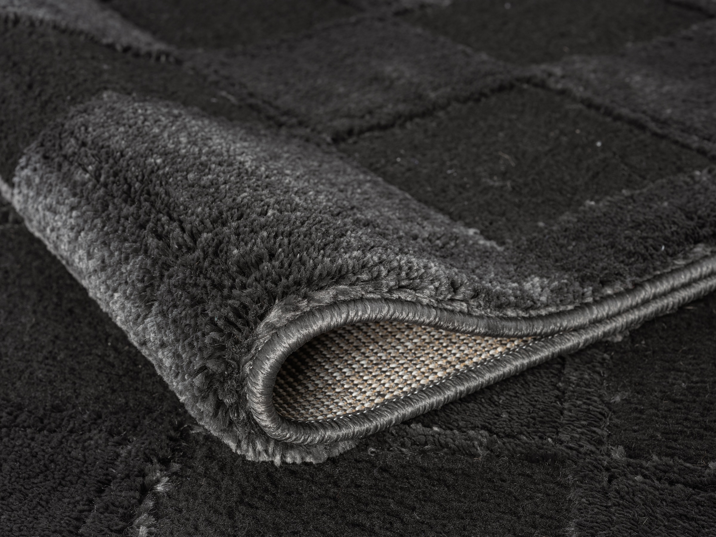 OTTO home Teppich »Belion, Hoch-Tief-Struktur«, rechteckig, 19 mm Höhe, leichter Glanz, Schachbrettmuster, Modern, Wohnzimmer, Schlafzimmer