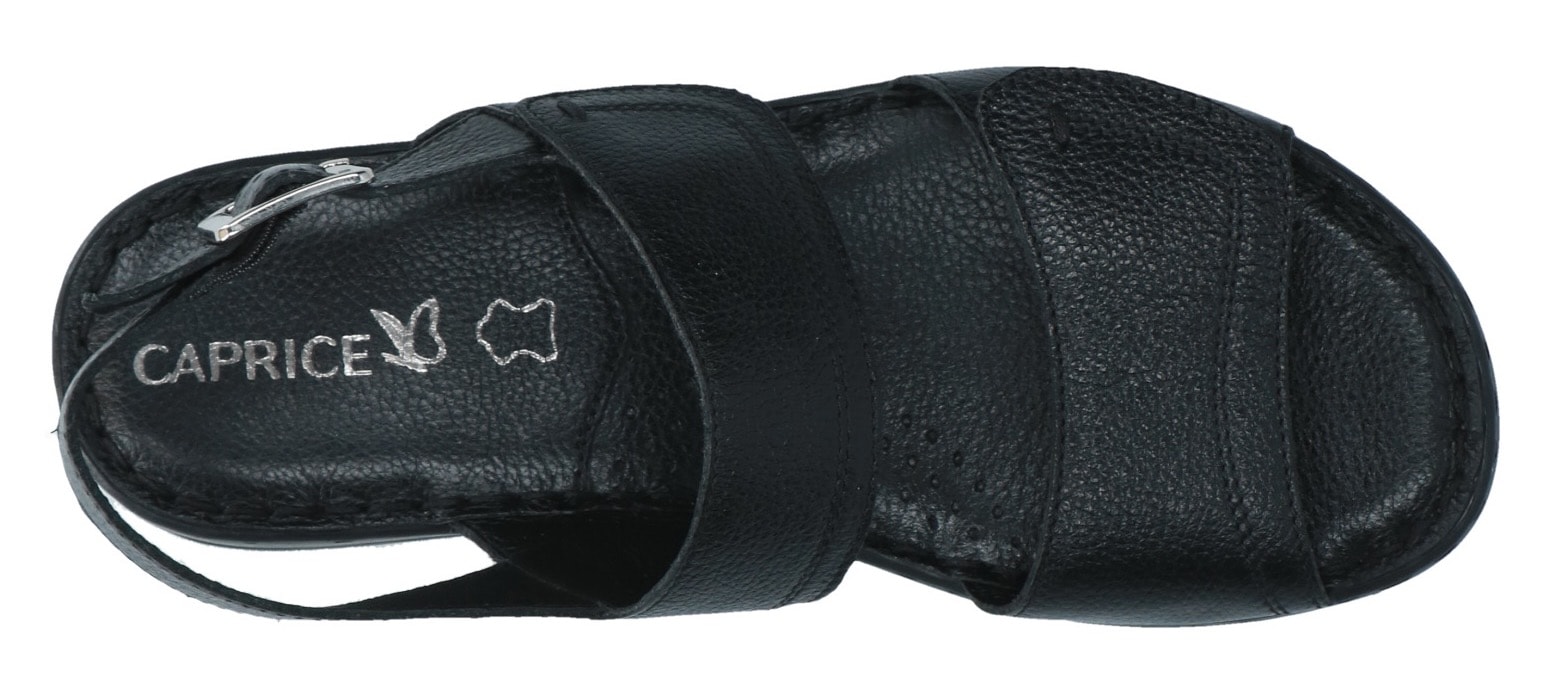 Caprice Riemchensandale, Keilsandalette, Sommerschuh, Bequemschuh mit vrestellbarer Schnalle