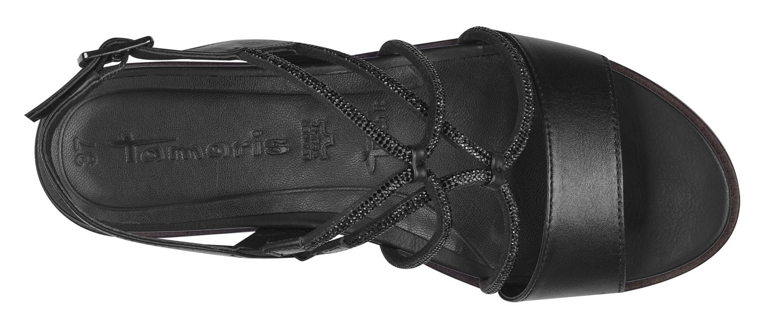 Tamaris Sandalette, Sommerschuh, Sandale, Keilabsatz, mit vielen Riemen
