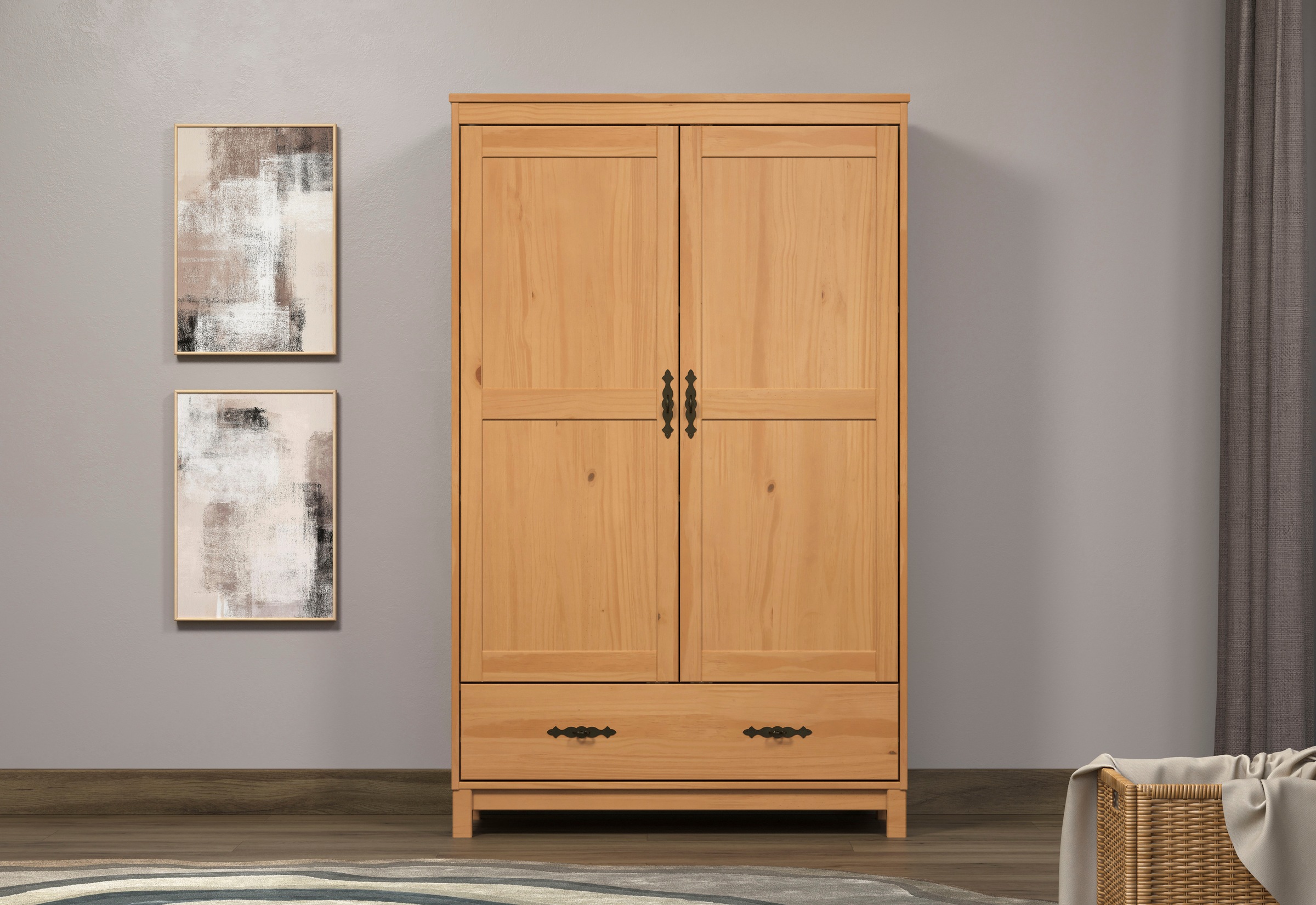 Home affaire Kleiderschrank "Sandnes Kieferschrank Schlafzimmer Schrank TOP günstig online kaufen