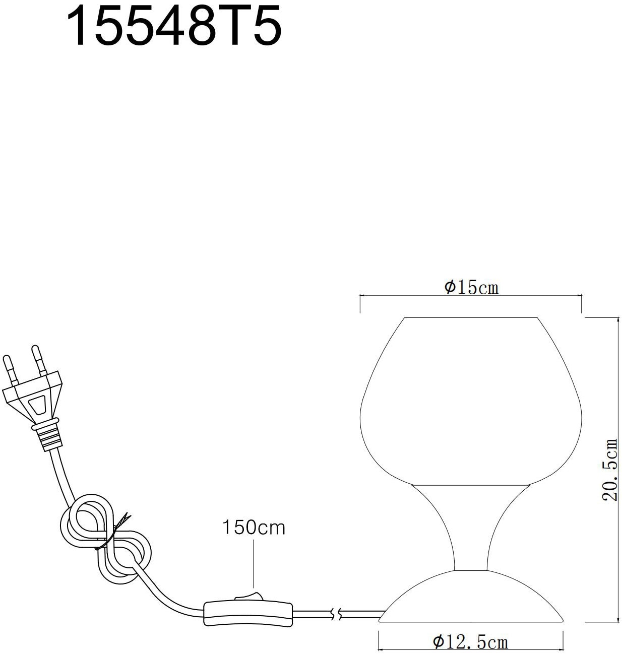 GLOBO LIGHTING Tischleuchte »MAXY«, Leuchtmittel E27 | ohne Leuchtmittel, Tischlampe/Glas blau/modern/Wohnzimmer/Schlafzimmer