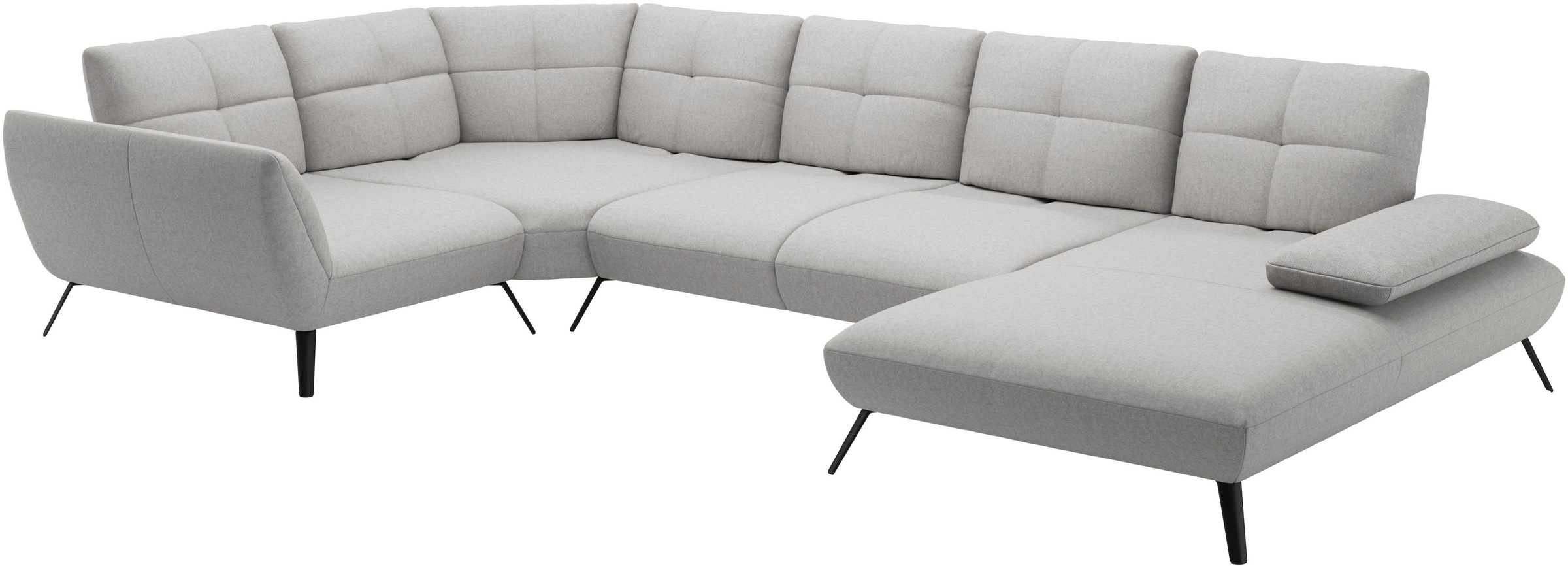 Places of Style Wohnlandschaft »Mikado U-Form«, inkl. Sitztiefenverstellung und Armteilverstellung