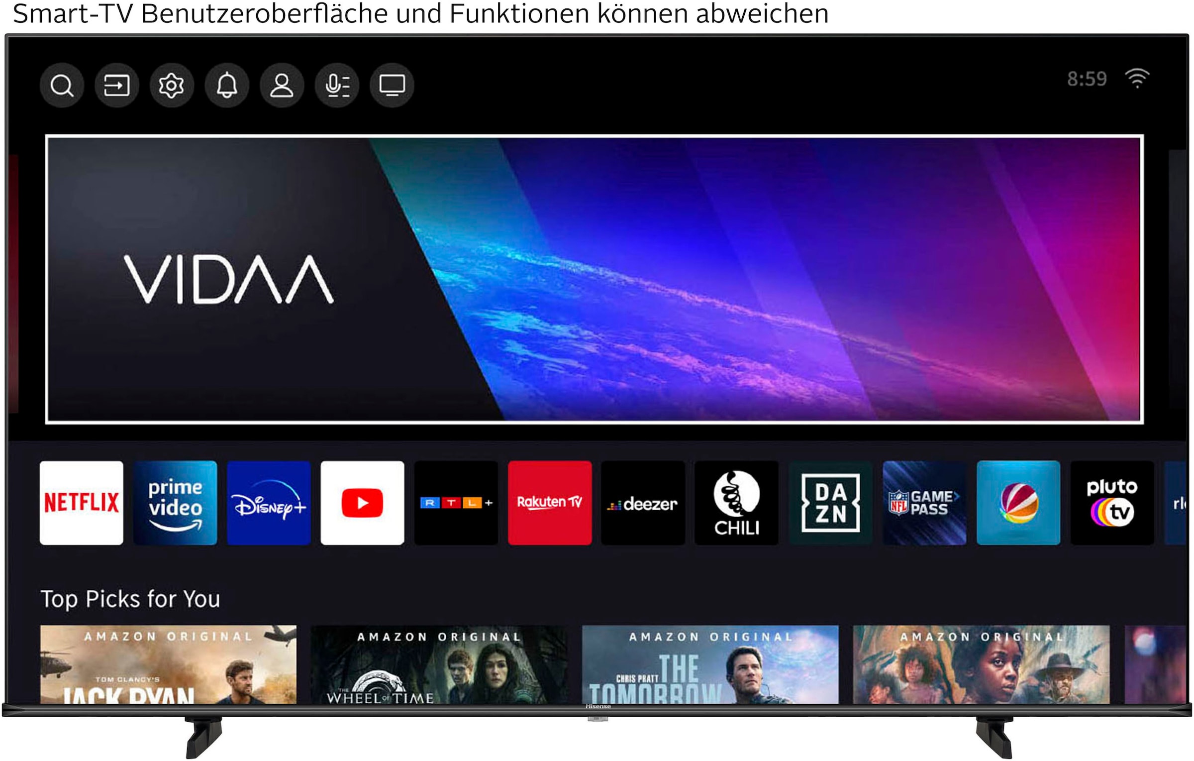 Hisense QLED-Fernseher »50E77Q«, 4K Ultra HD, Smart-TV, 4K UHD QLED
