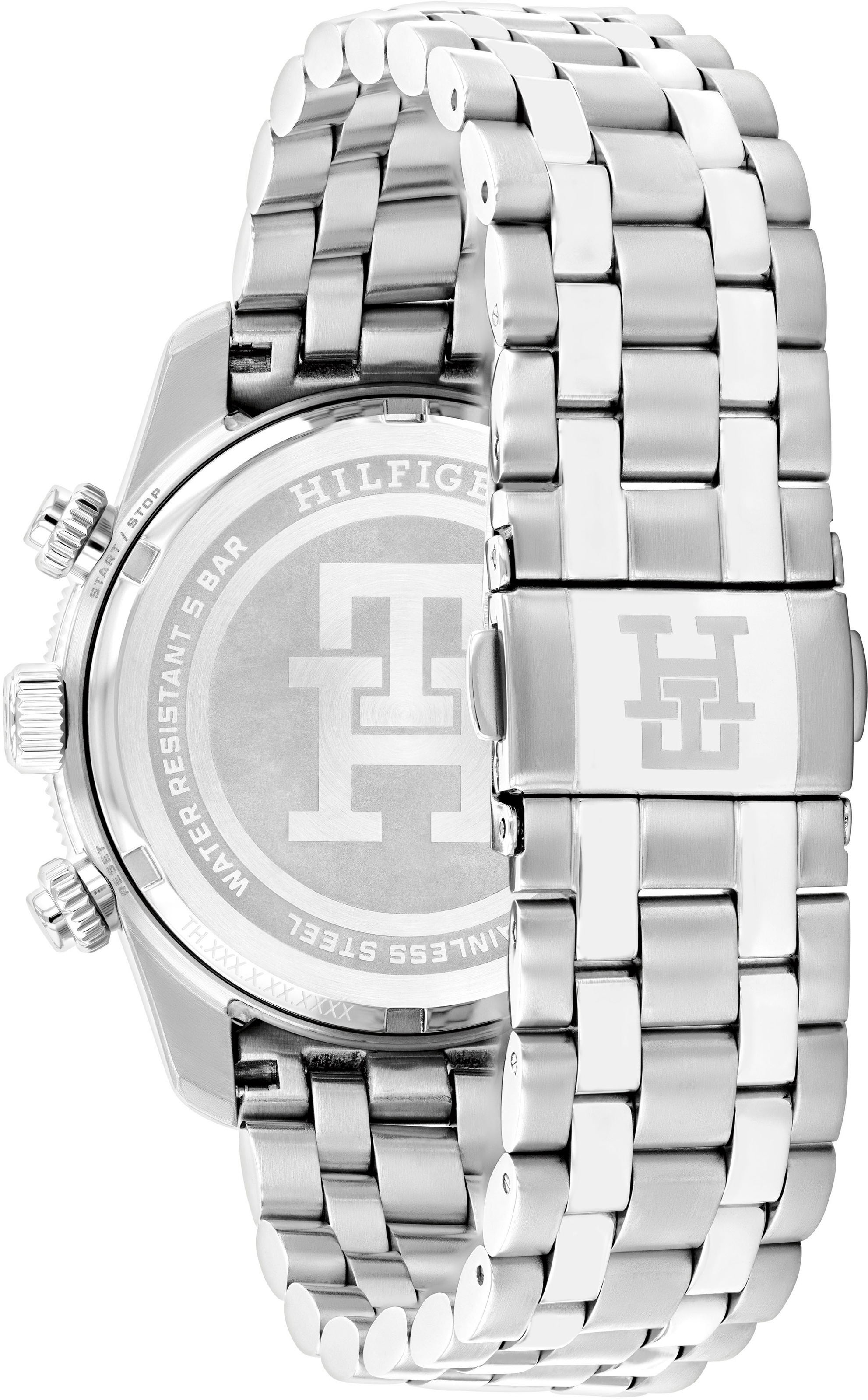Tommy Hilfiger Chronograph »TH85 CHRONOGRAPH«, Quarzuhr, Armbanduhr, Herrenuhr, Edelstahlarmband, analog, Tag