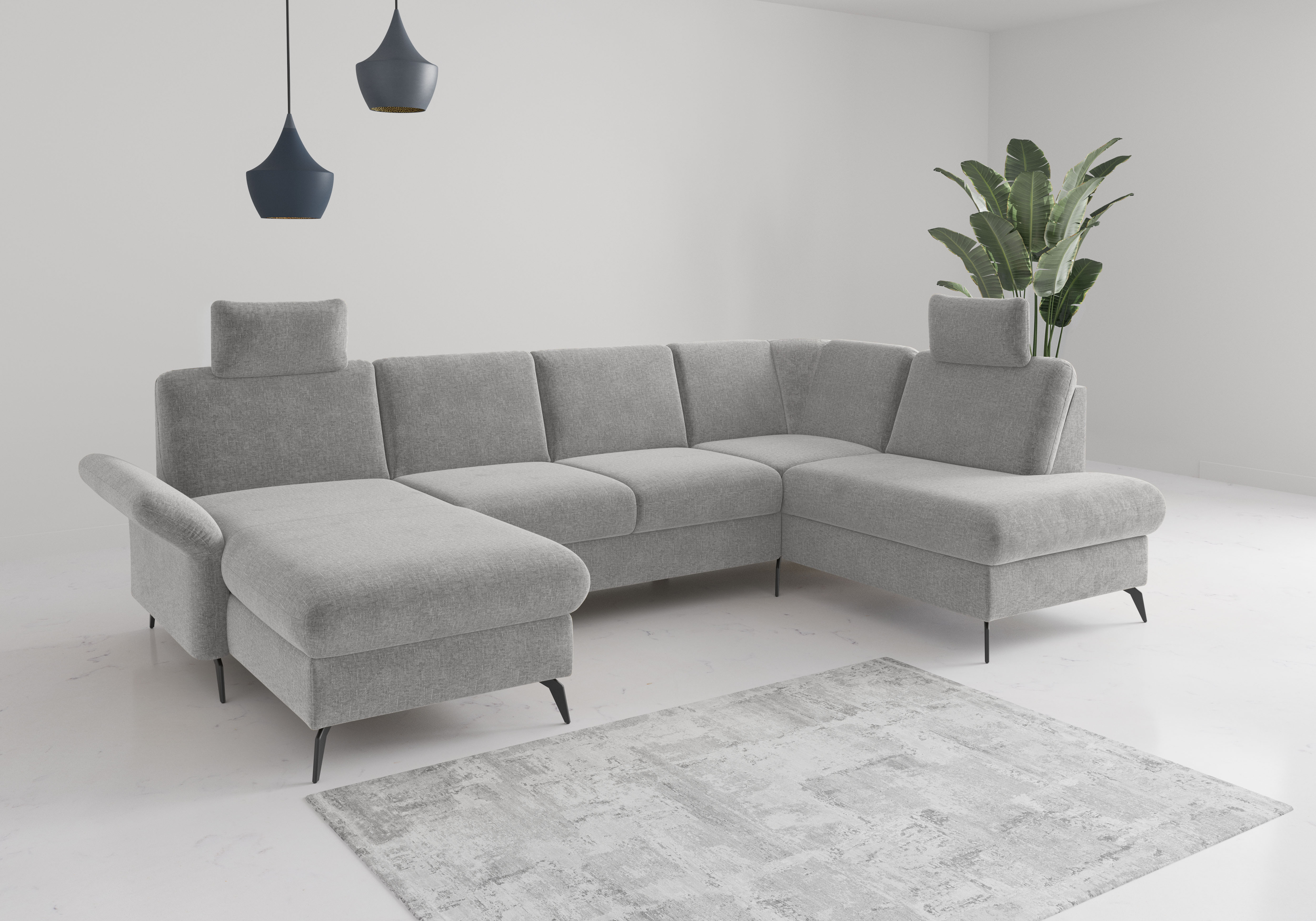 OTTO home Wohnlandschaft "Rochelle" wahlweise mit Schlaffunktion, Bettkasten und Armteilverstellung