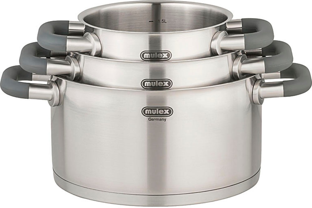 Mulex Topf-Set "LUGANO" Set, 8 Stk. tlg. Edelstahl 18/10 günstig online kaufen