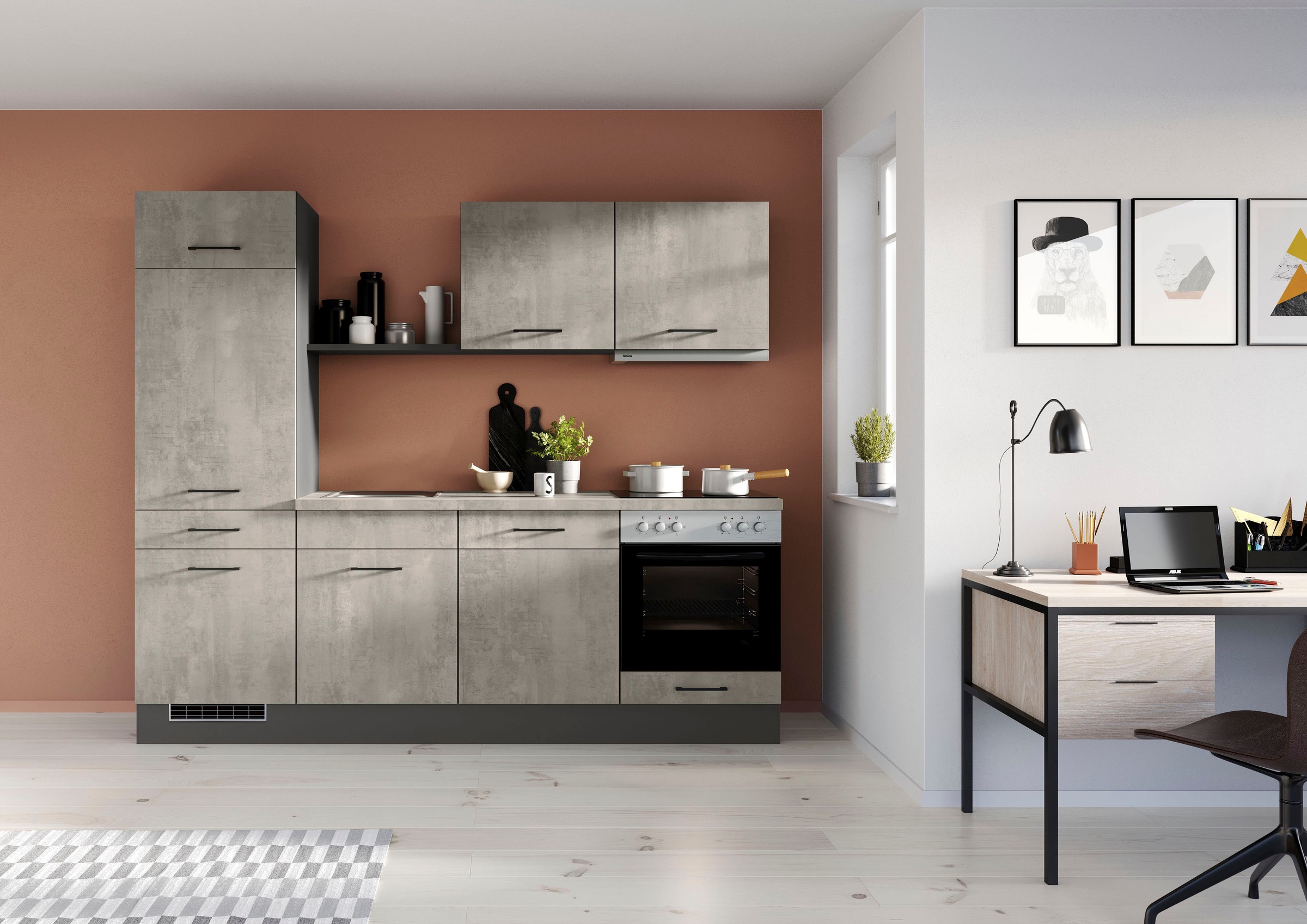 IMPULS KÜCHEN Küche ""Porto", Ausrichtung wählbar, Schubkästen mit Soft-Clo günstig online kaufen