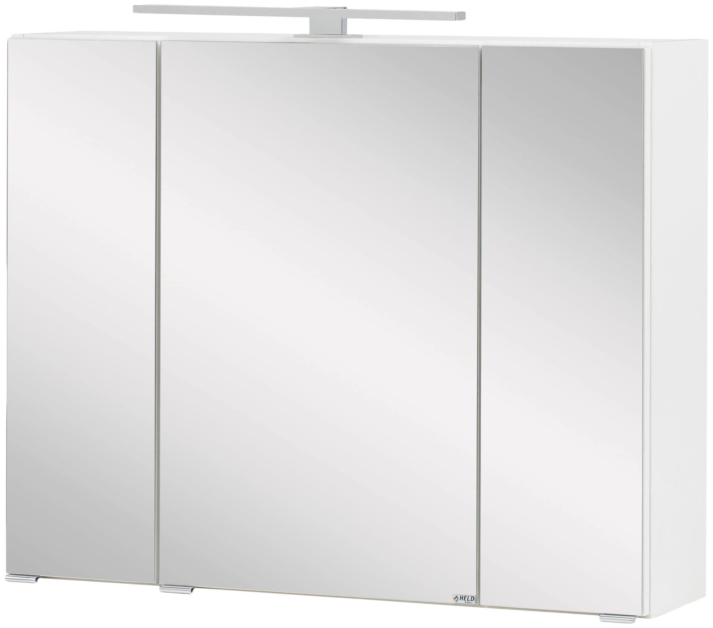 welltime Spiegelschrank "Kaunas", 80 cm breit, Soft-Close-Funktion