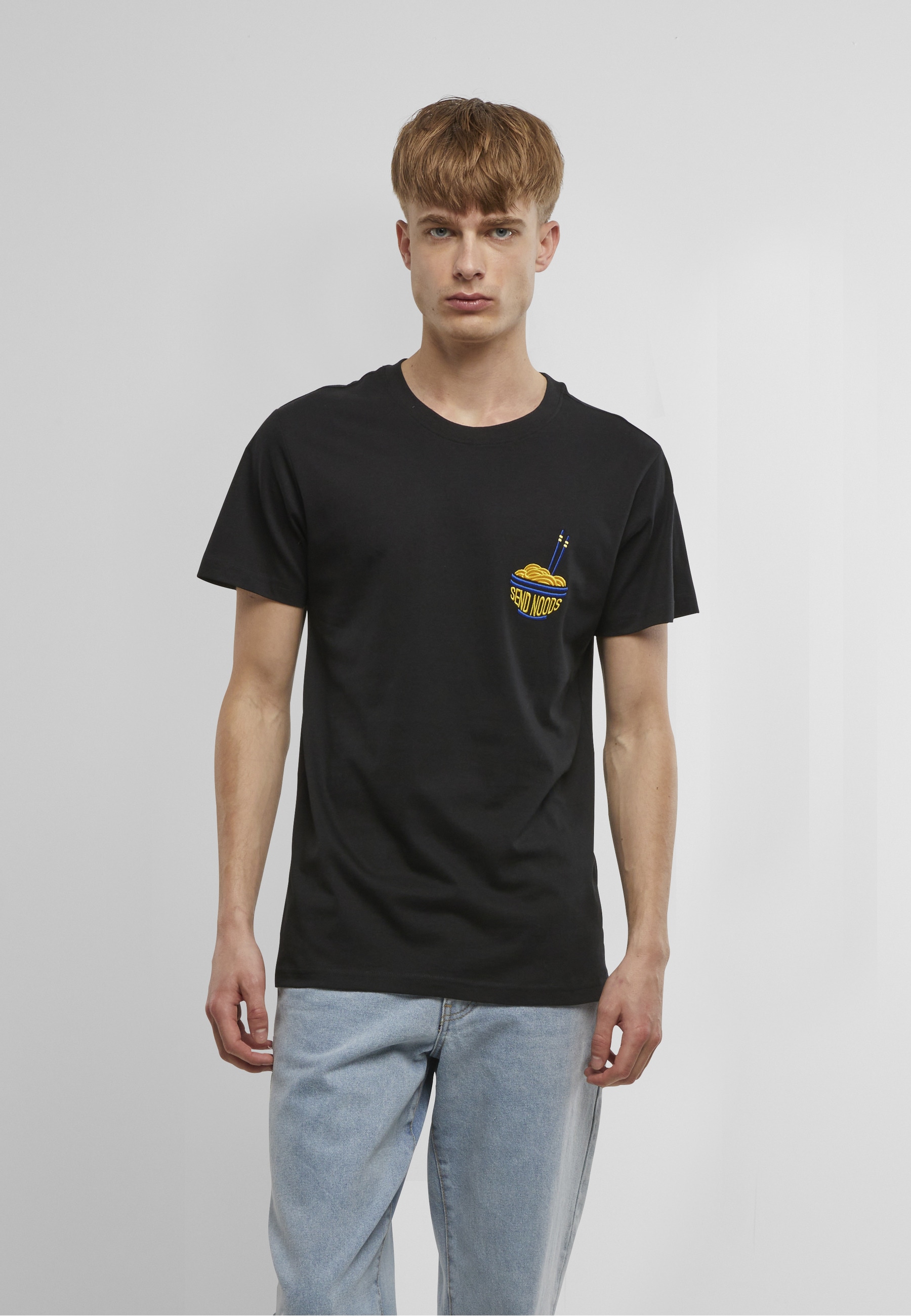 MisterTee T-Shirt »MisterTee Herren Send Noods Tee EMB« 1 Stk.