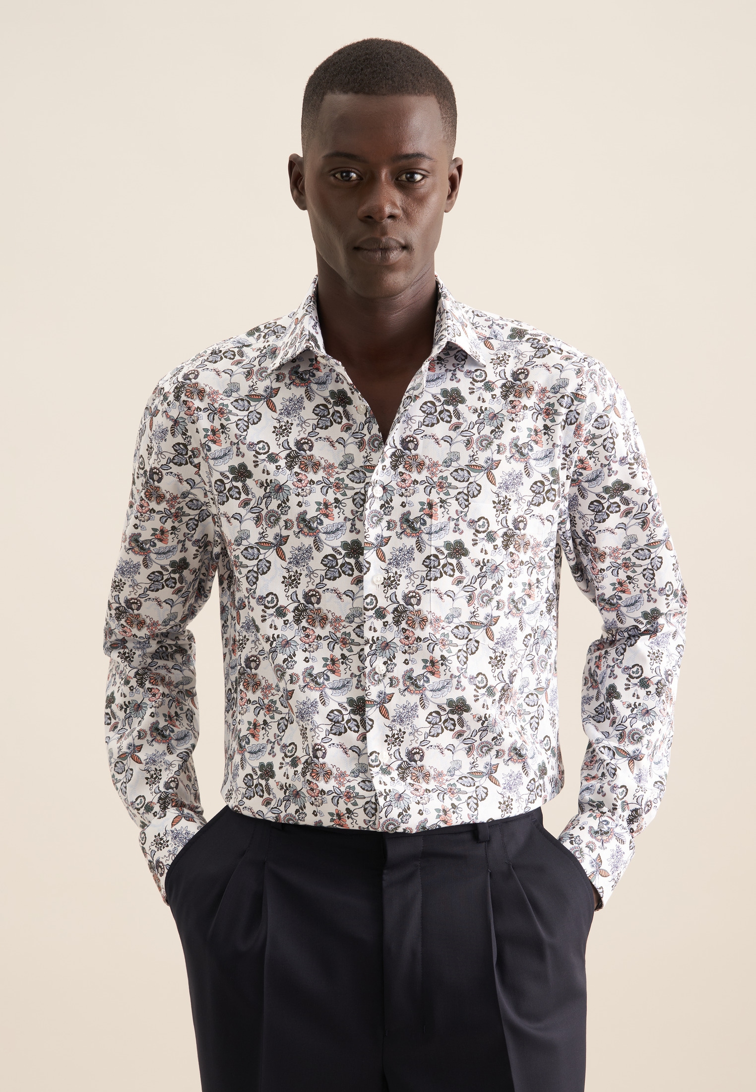 seidensticker Businesshemd "Regular" Regular 1/1 Kentkragen Druck günstig online kaufen