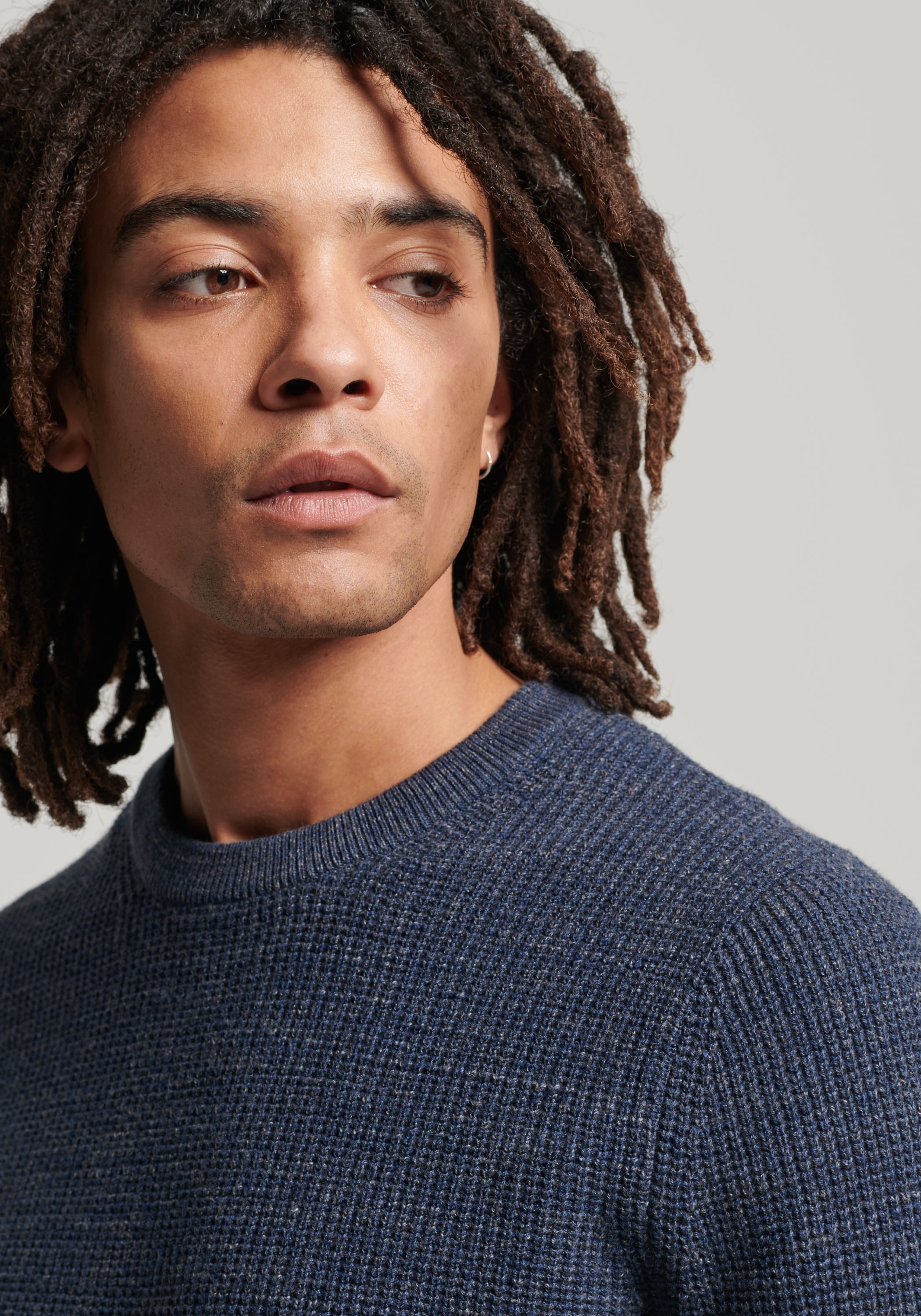 Superdry Strickpullover »TEXTURED CREW KNIT JUMPER«, mit strukturiertem Waffelstrickmuster