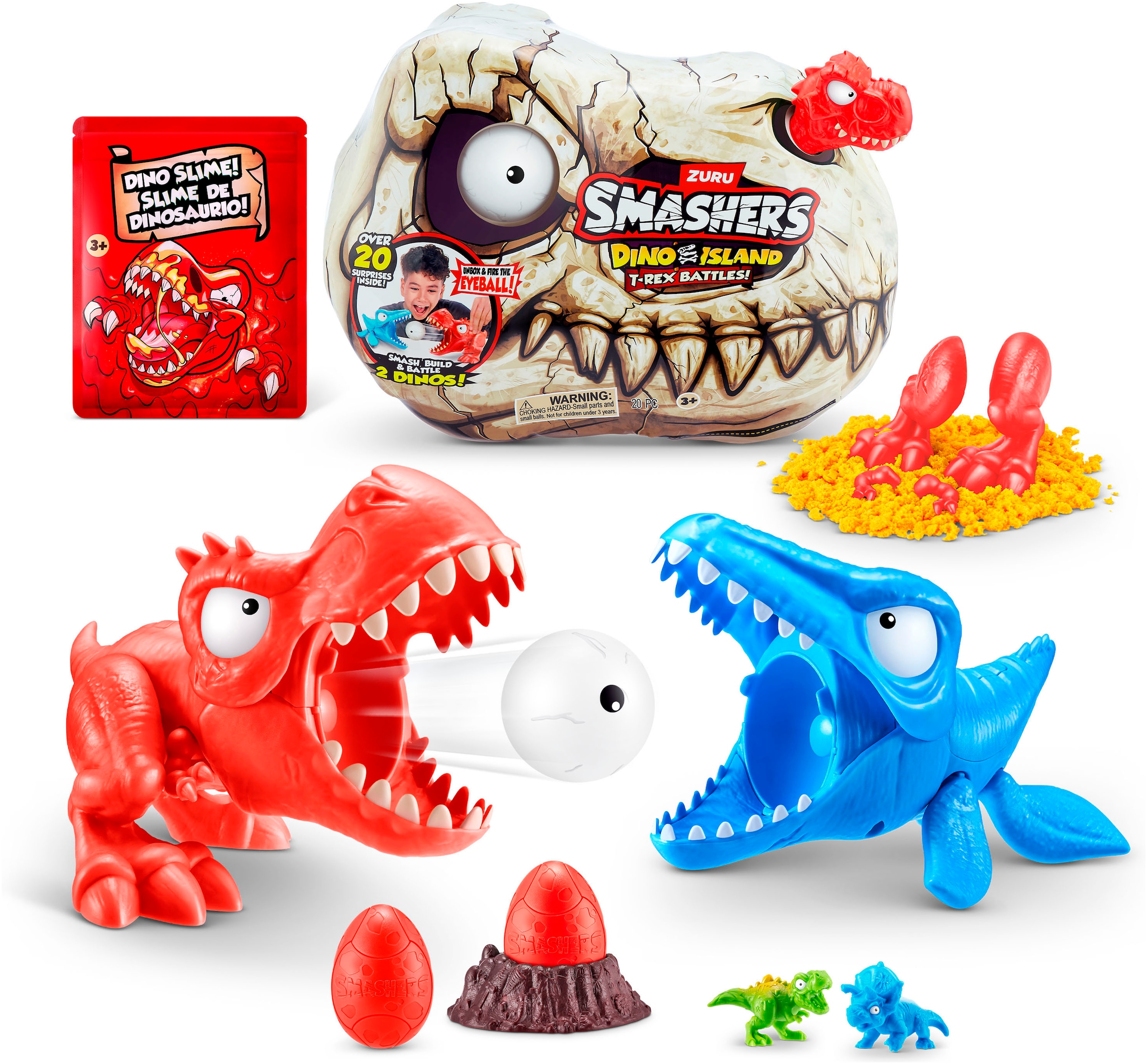 SMASHERS Spielfigur »Smashers, Dino Island T-Rex Battles Mini«, Lieferung erfolgt farblich sortiert