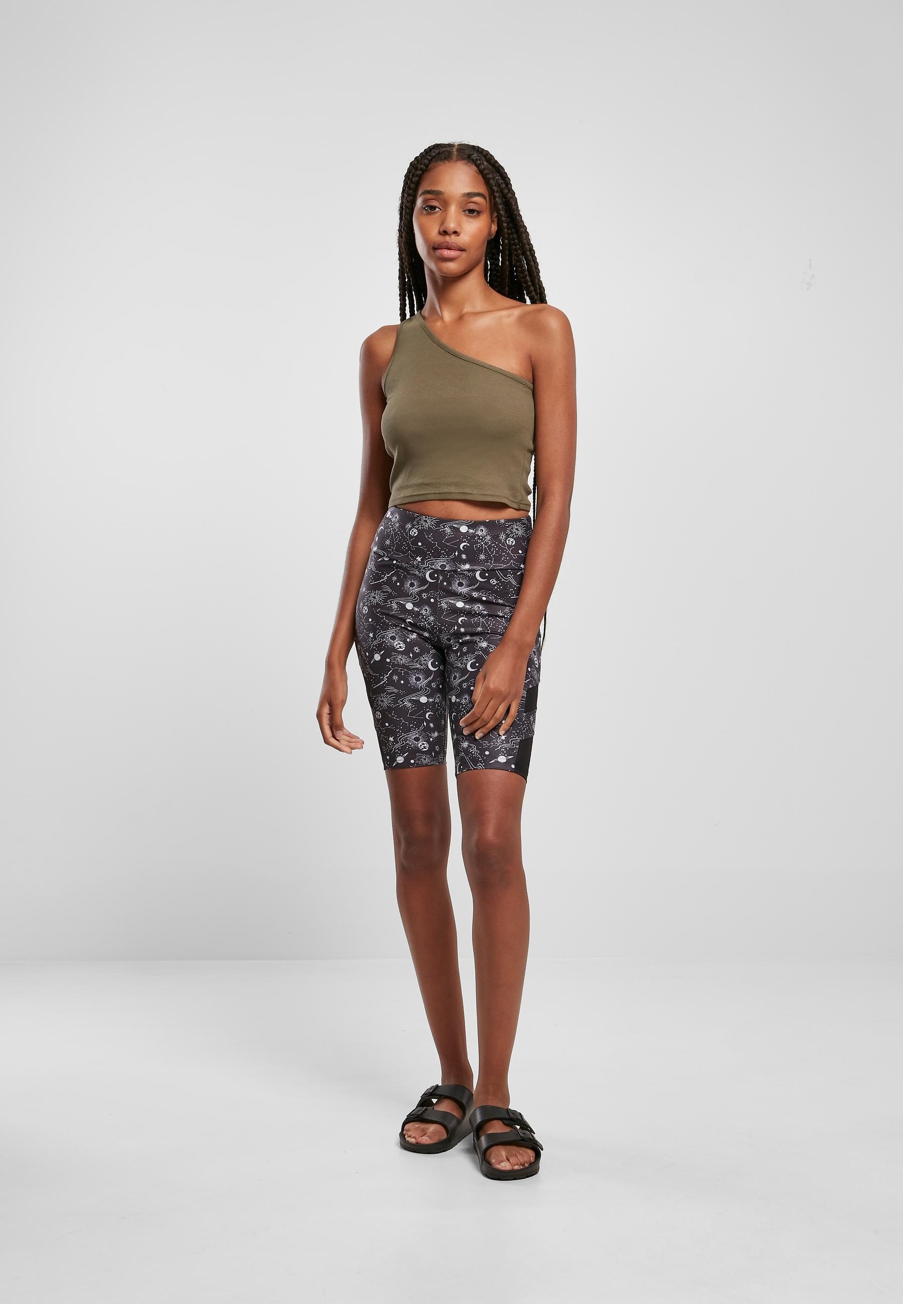 URBAN CLASSICS Muskelshirt »Urban Classics Damen Ladies Cropped Asymmetric Top«, (1 tlg.)