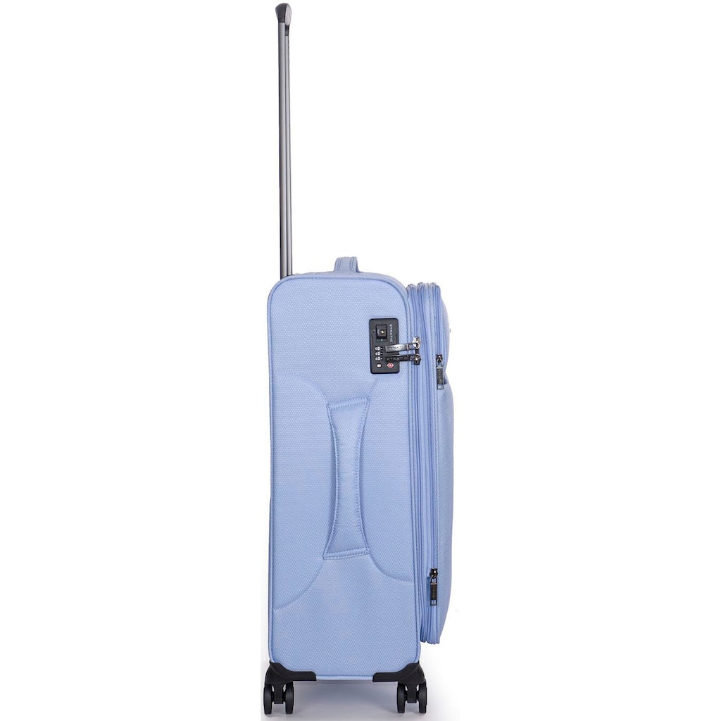 Stratic Weichgepäck-Trolley »Stratic Light + M, light blue«, 4 Rollen