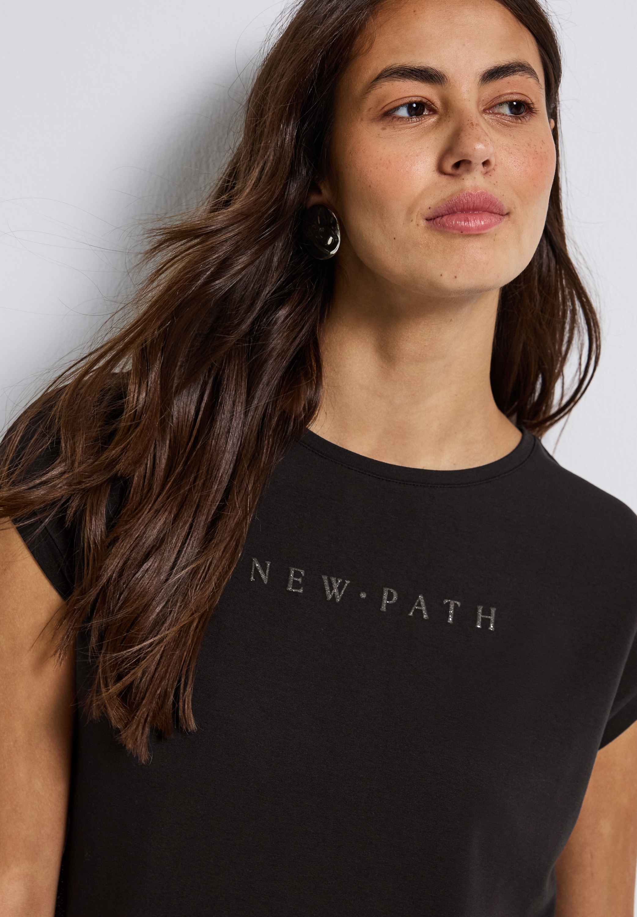 STREET ONE T-Shirt, mit Glitzerdetails