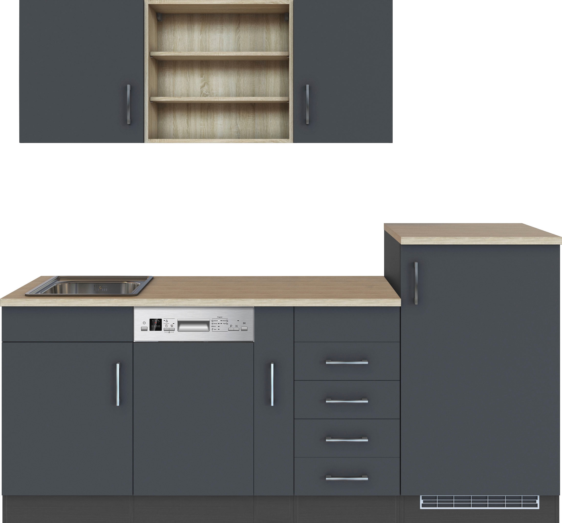 KOCHSTATION Küche "KS-Mali" Breite 210 cm, mit E-Geräten günstig online kaufen