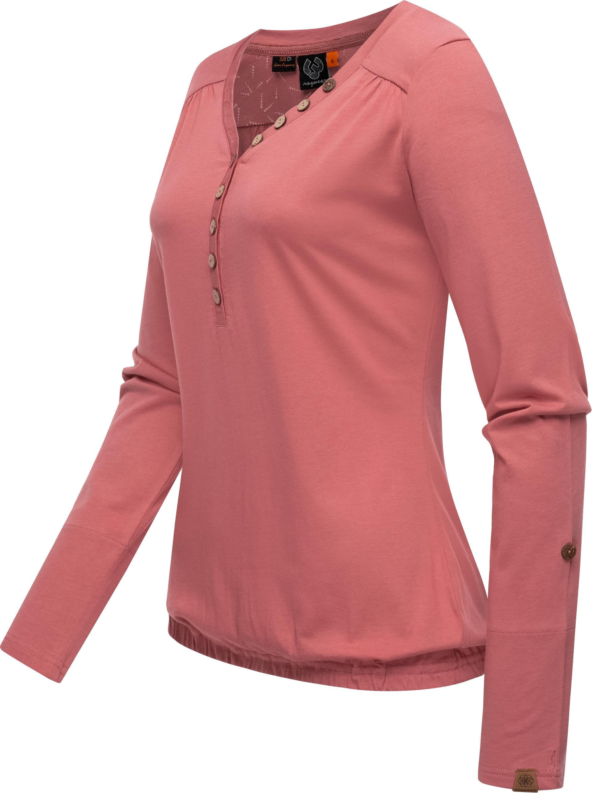 Ragwear Langarmshirt "Pinchi", Stylisches Damen Longsleeve mit Knöpfen günstig online kaufen