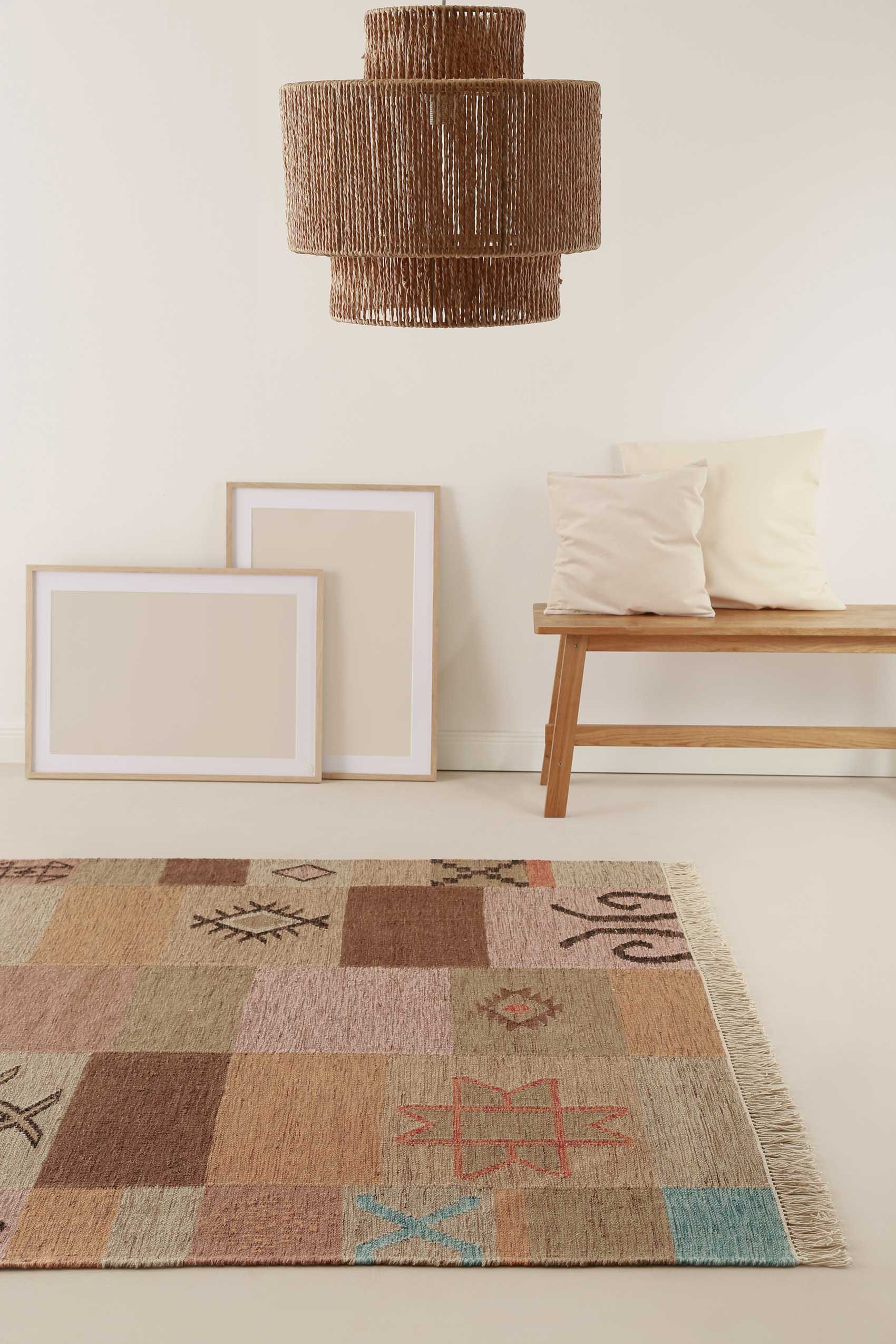 Thumbnail - Green Looop Teppich "Monmartre GL-82105" rechteckig 5 mm Höhe handgewebter Naturfaserteppich aus 80% Wolle 20% Baumwolle...