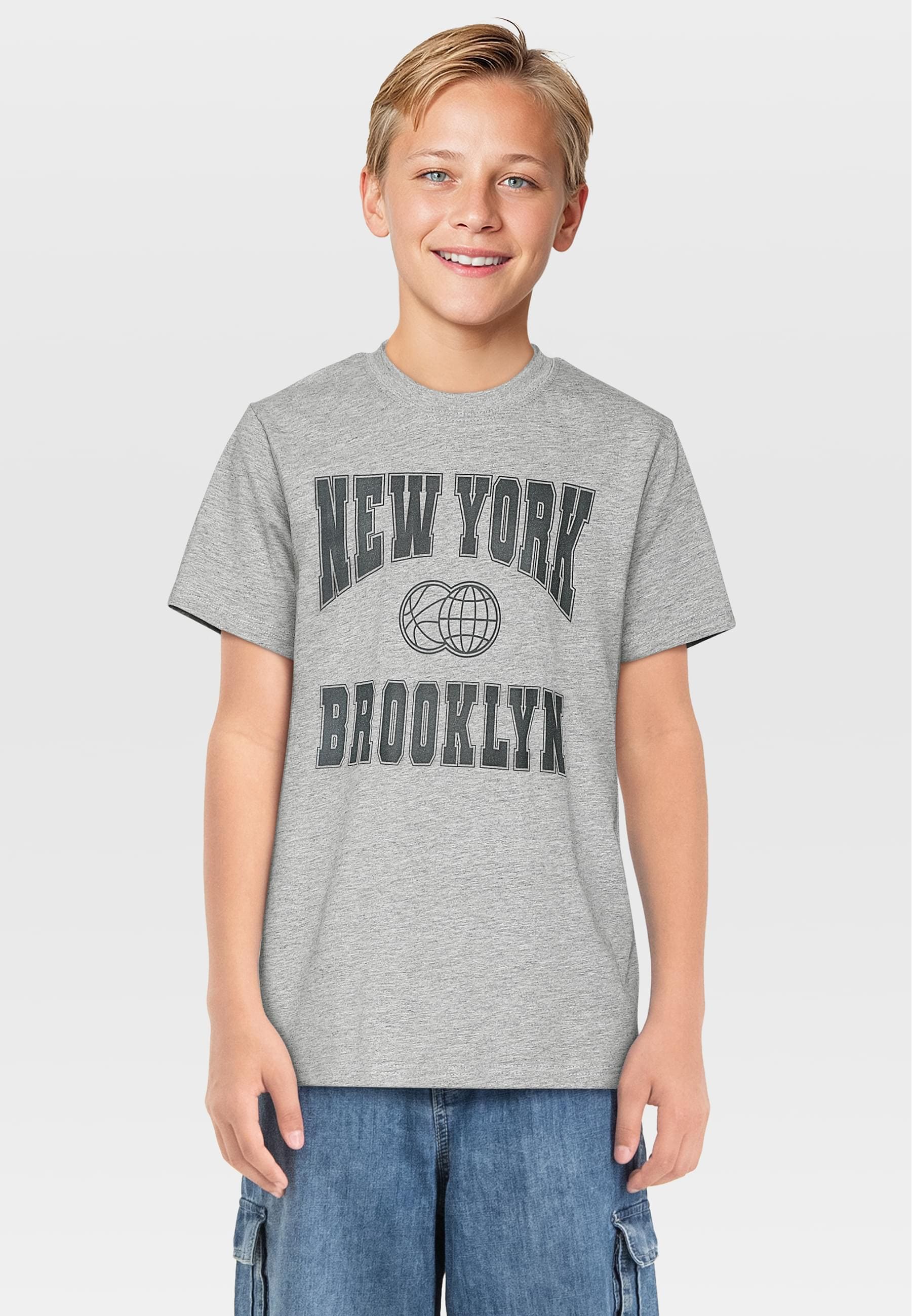URBAN CLASSICS T-Shirt »Urban Classics T-Shirt 2 Pack - kurzarm - New York & Brookly«, (1 tlg.)