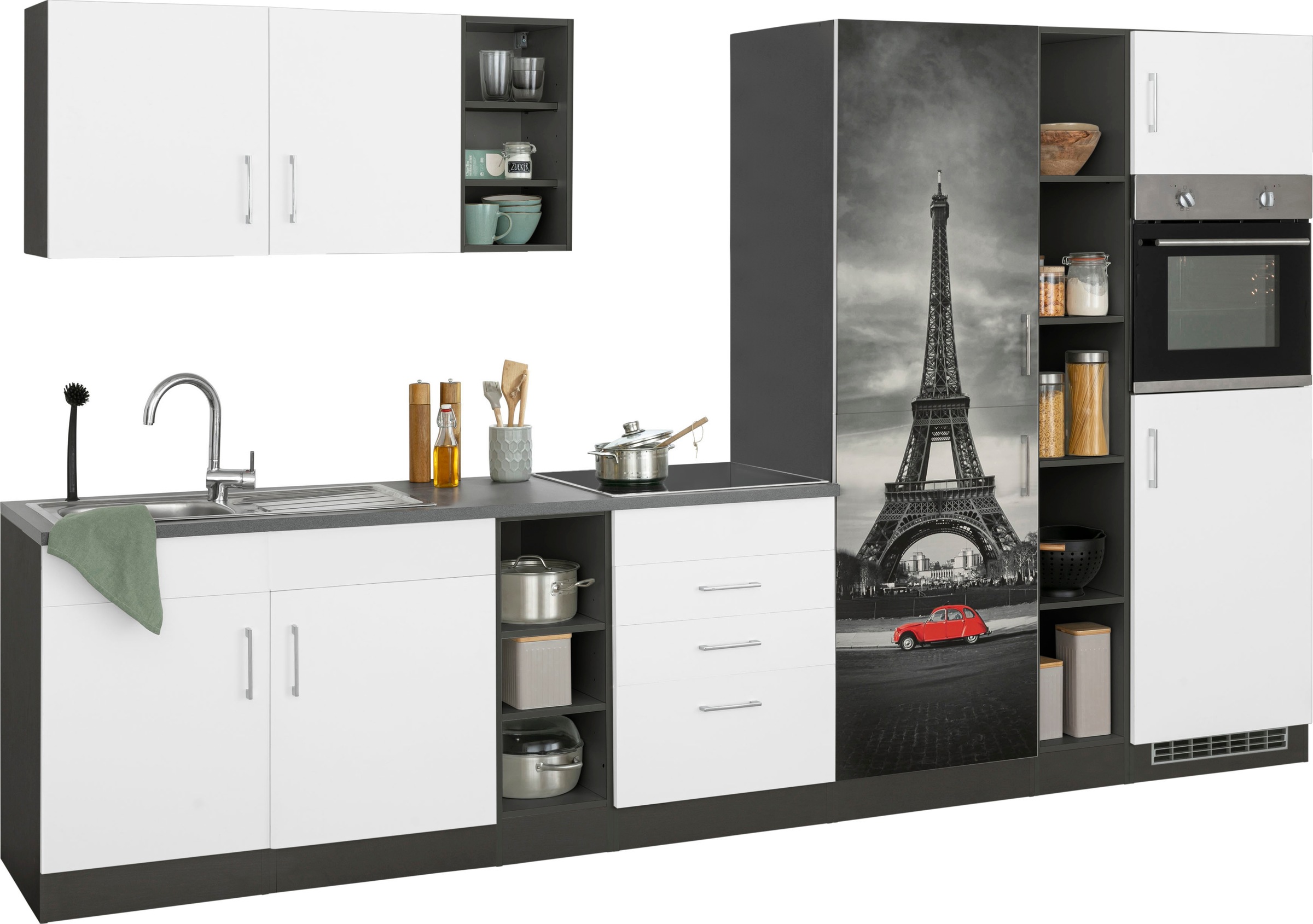 KOCHSTATION Küchenzeile "KS-Paris – Küchen mit einzigartigen Fotomotiven au günstig online kaufen