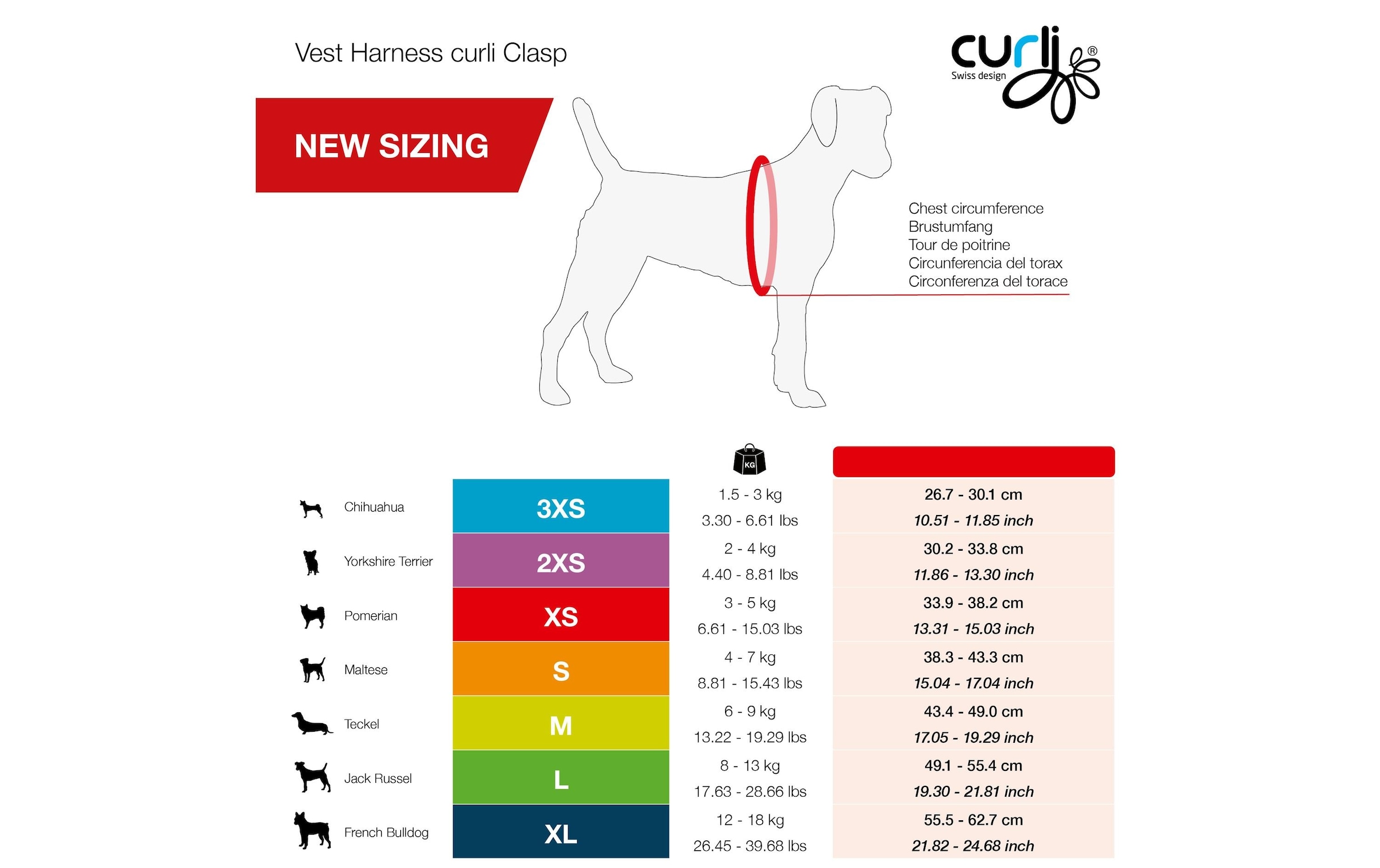 Curli Hunde-Geschirr »Vest Air-Mesh L« Polyester Hunderasse: Jack Russell