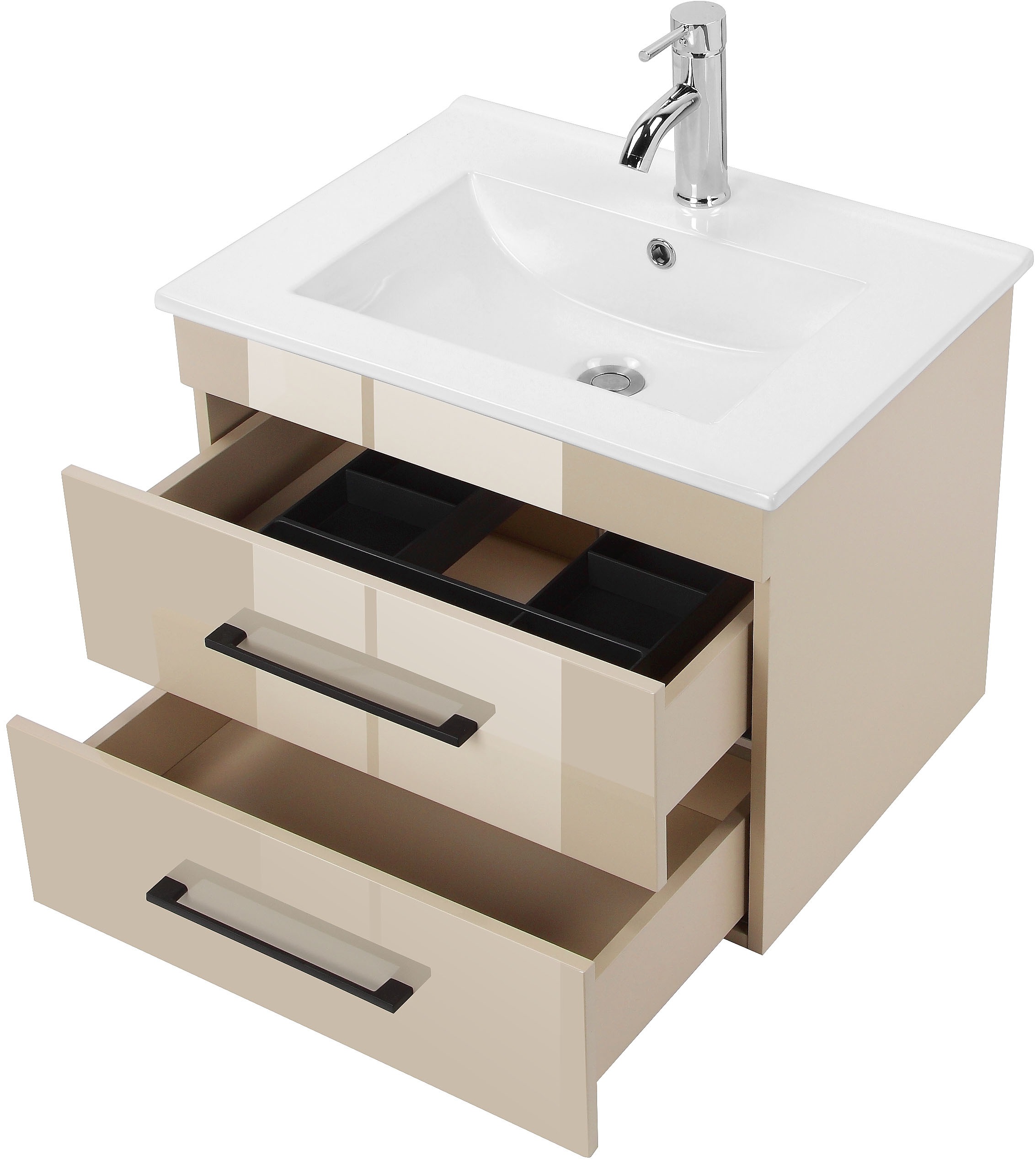 welltime Waschtisch »Florenz Badschrank Badmöbel inkl. Waschbecken«