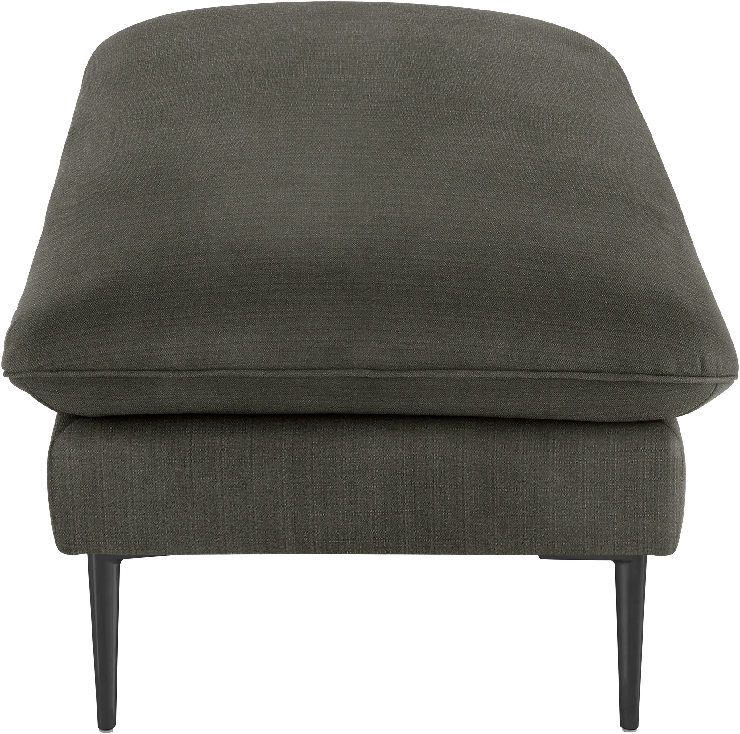 Hocker W.SCHILLIG "enjoy&MORE", grün (hunter r66), B:151cm H:45cm T:71cm, Chenille-Flachgewebe R66 (85% Polyester, 15% Nylon);Longlife Xtra-Leder Z59: Glattleder mit modischer Prägung. Hautstärke 0, 9 - 1, 1 mm;Stoff S37 (100% Polyester), Hocker, Hocker,  6