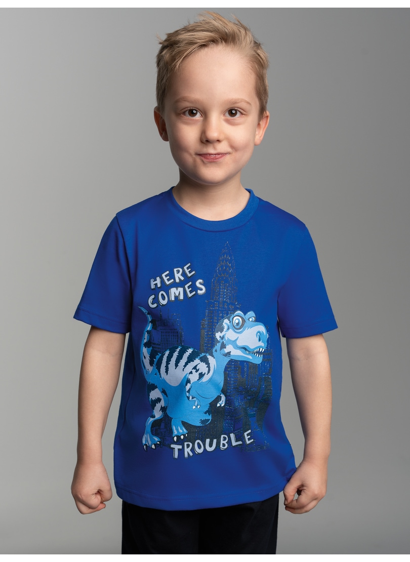 Trigema T-Shirt »TRIGEMA T-Shirt mit großem Dino-Printmotiv«, (1 tlg.)