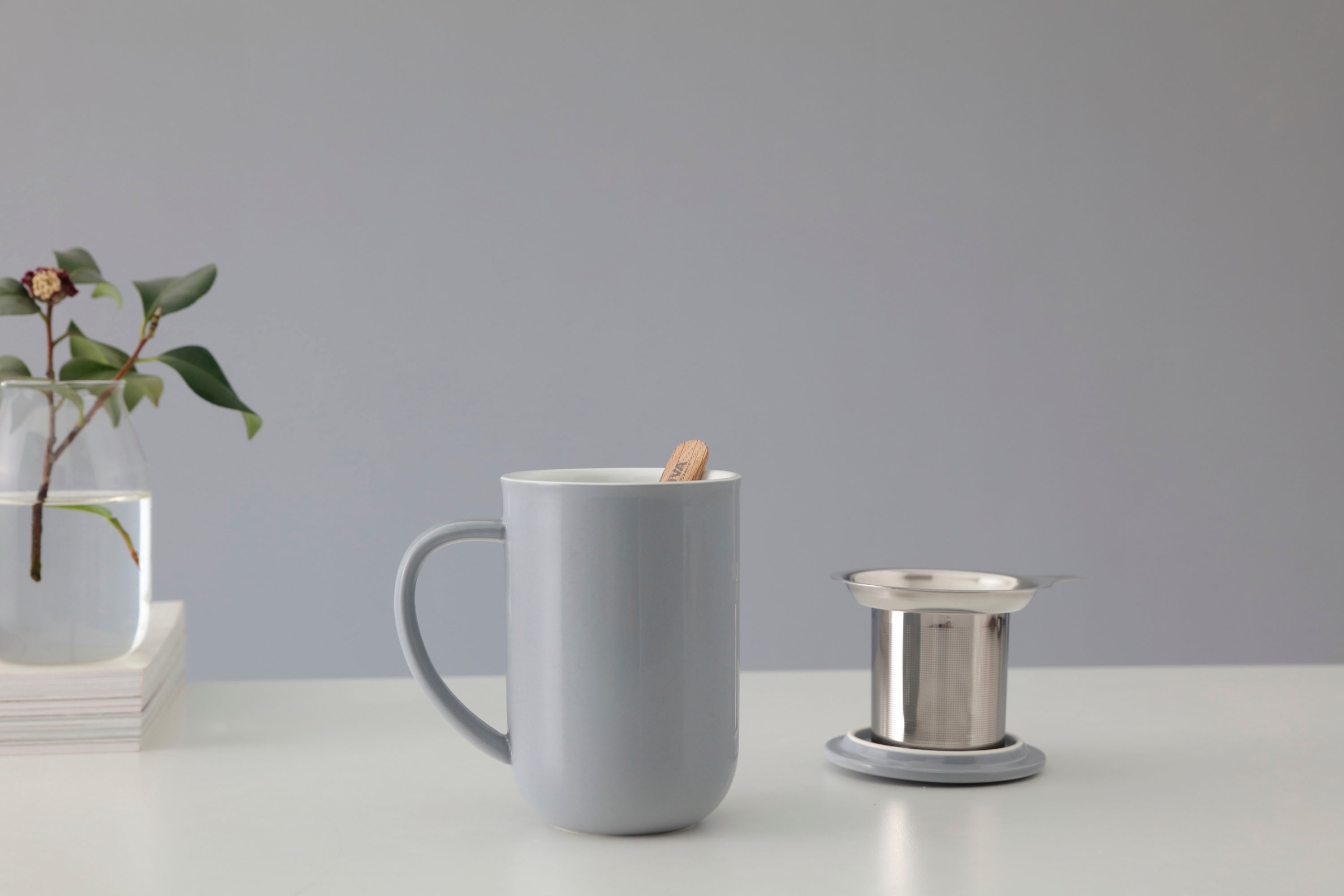 VIVA SCANDINAVIA Tasse »Balance«, Porzellan, mit Teesieb und Deckel, 500 ml