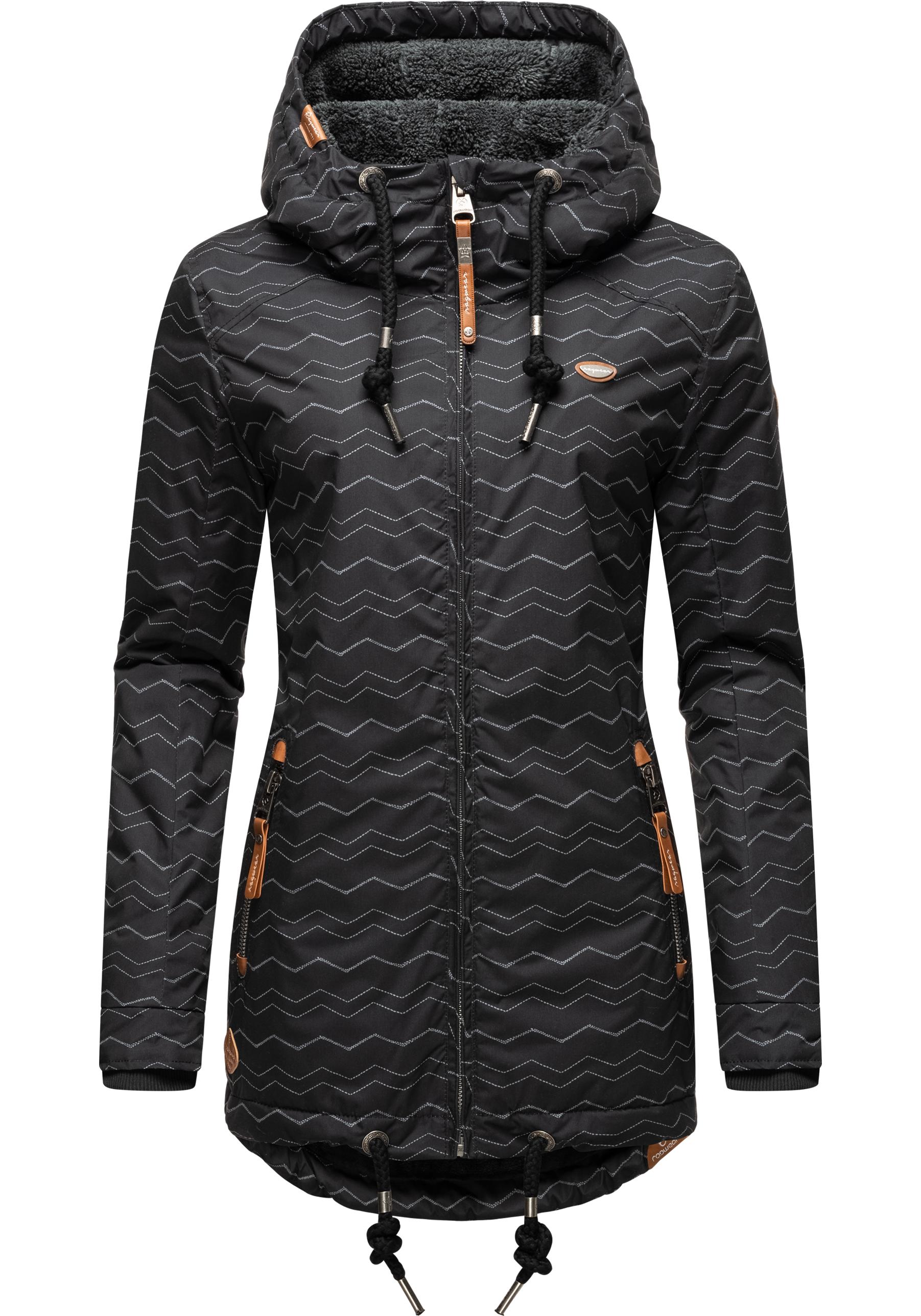 Ragwear Winterjacke "Zuzka Winter" mit Kapuze Wasserdichter Winterparka mit Teddyfleece Innenfutter