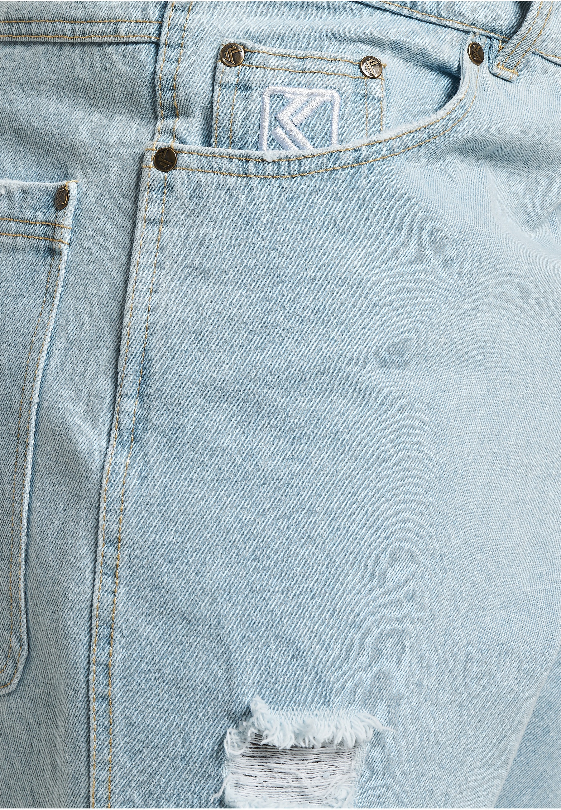 Karl Kani Jeansbermudas »Karl Kani Herren KM232-027-1 KK OG Heavy Distressed Denim Shorts« 1 Stk.